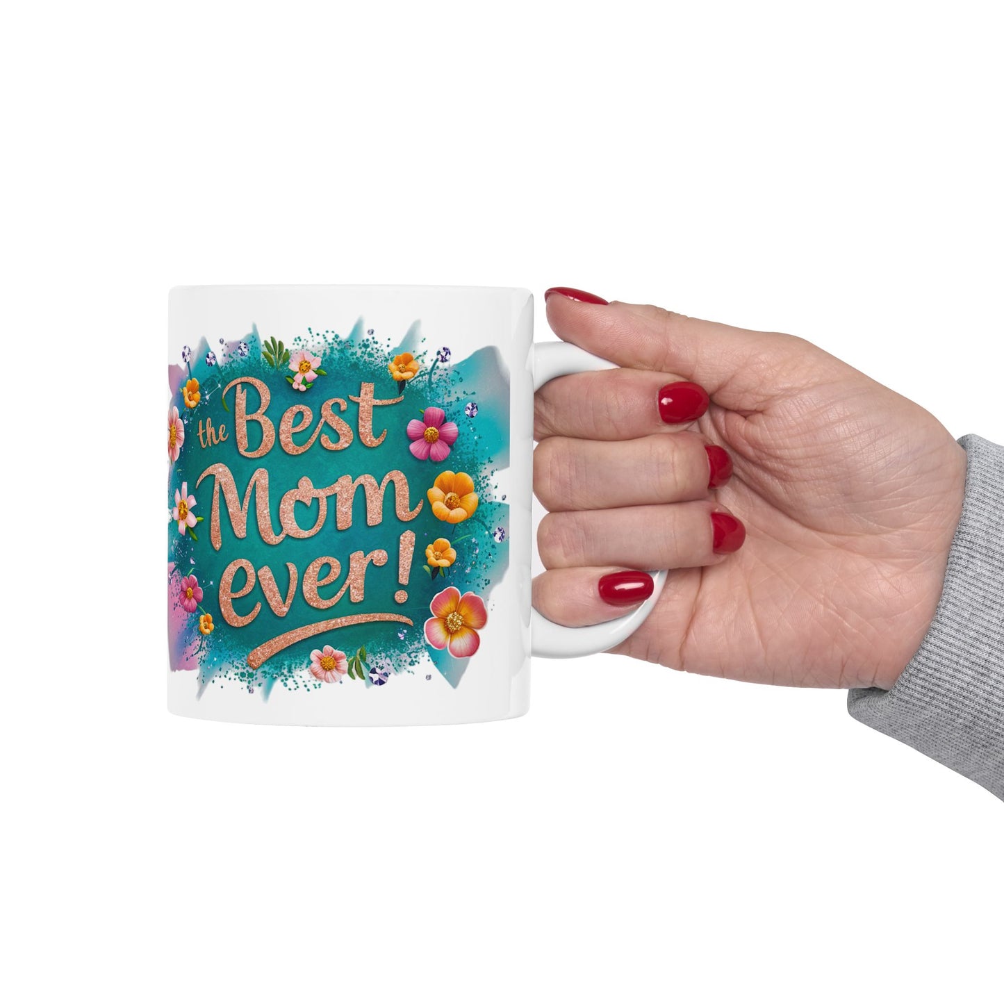 Copy of Floral Ceramic Mug - "Best Mom Ever" - Perfect Gift for Mother's Day