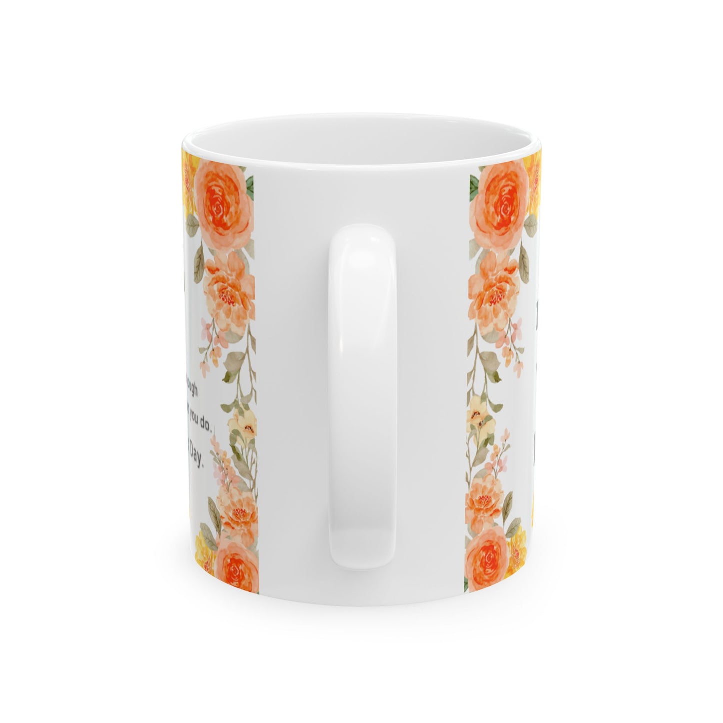 Floral Thank You Ceramic Mug - 11oz Perfect Gift for Mother's Day