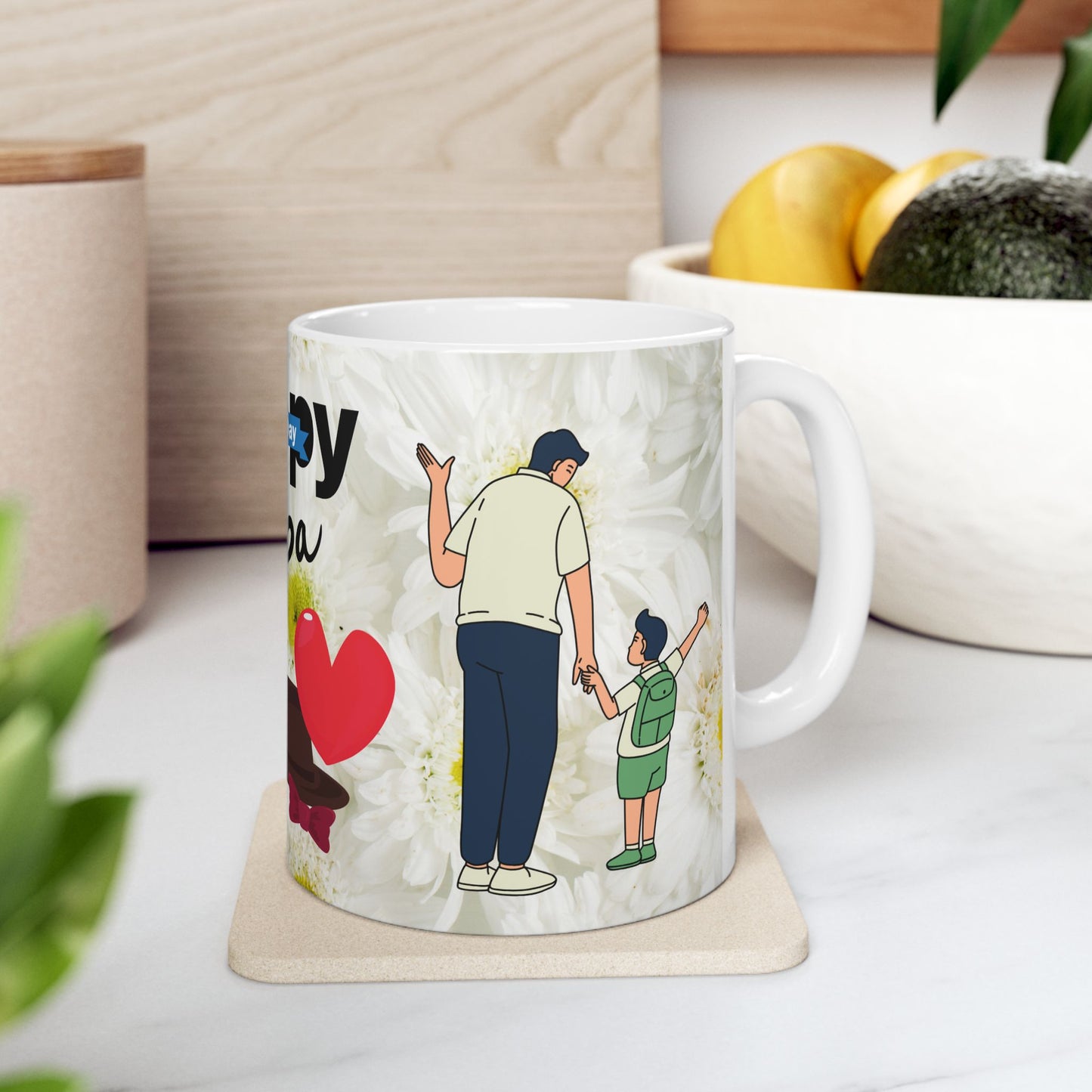 Happy Papa Father's Day Ceramic Mug - Perfect Gift for Dad