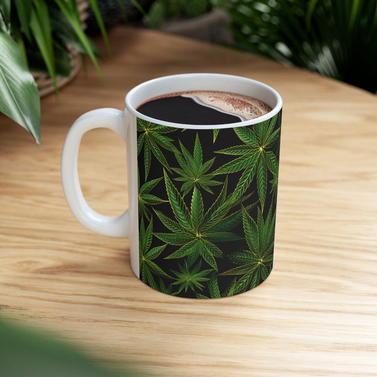 Tropical Leaf Ceramic Mug | 11oz Perfect for Home & Gifting