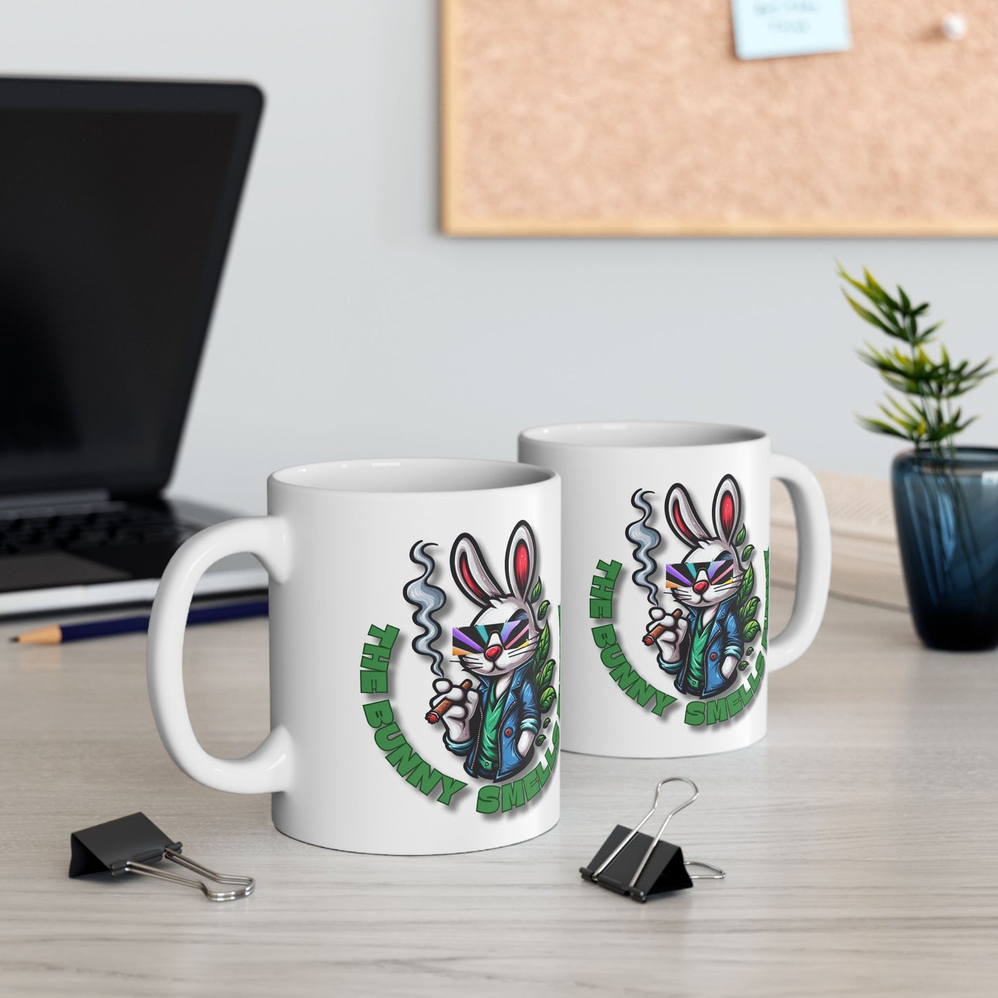 Funny Cartoon Bunny Ceramic Mug - Perfect for Coffee Lovers & Gag Gifts