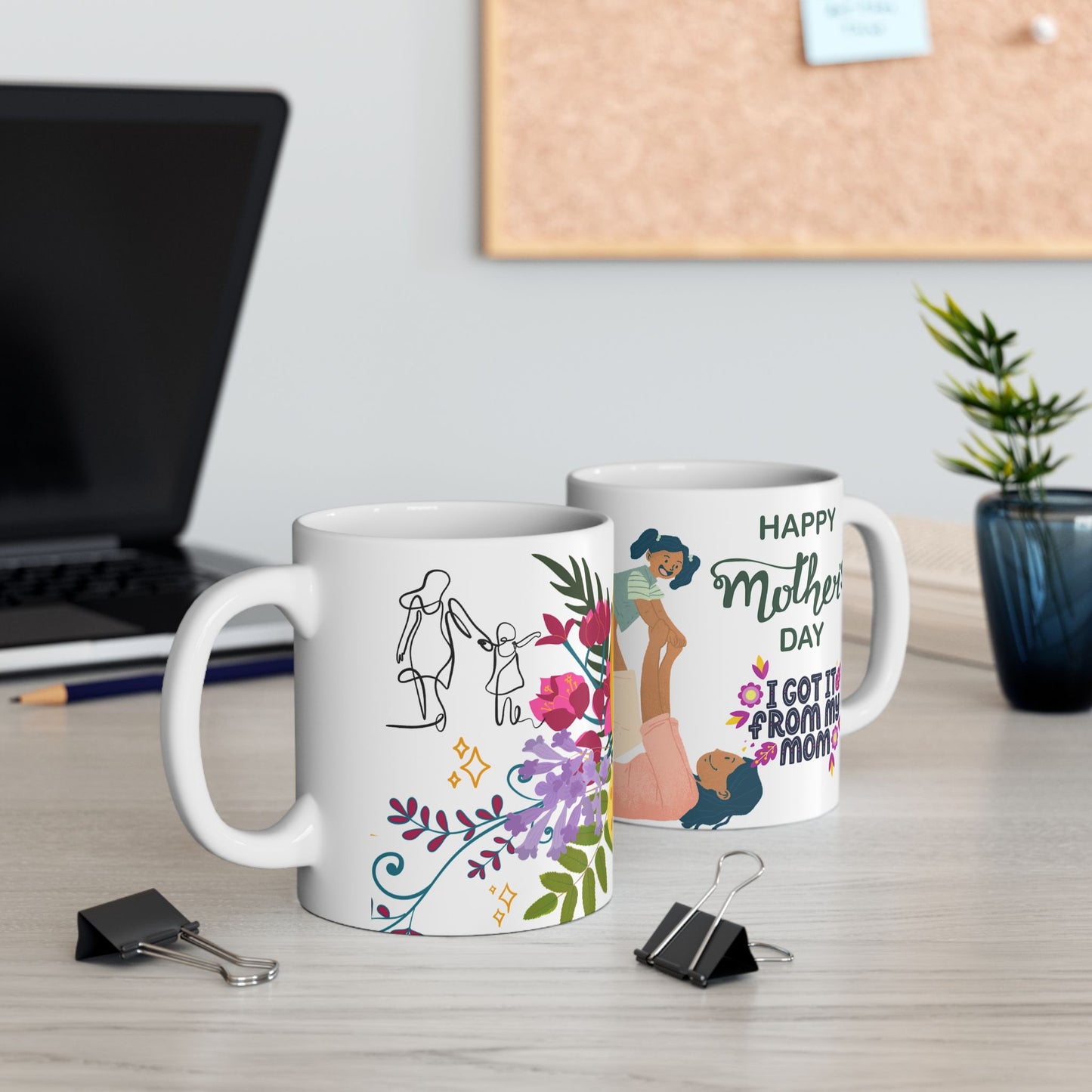 Happy Mother’s Day Ceramic Mug - Floral Design for Moms