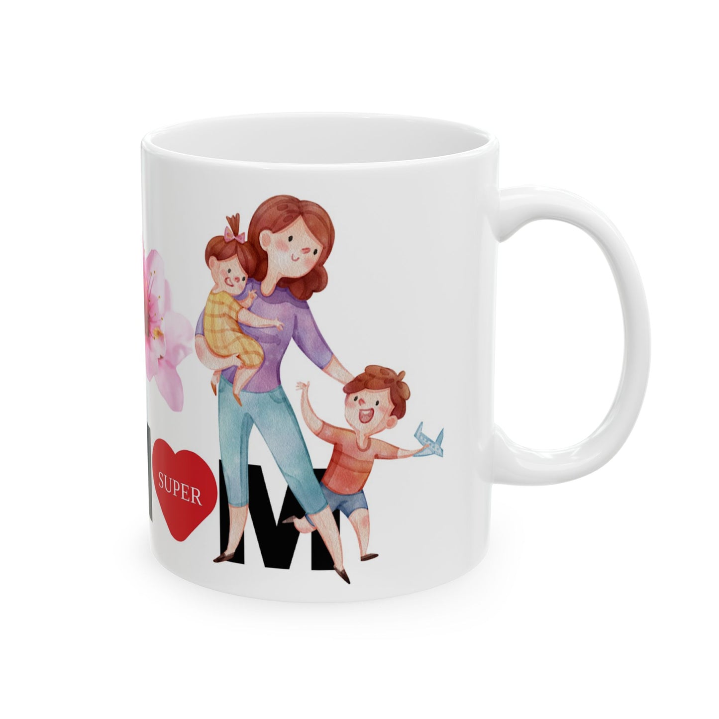 Happy Mother’s Day Ceramic Mug - Super Mom Design 11oz
