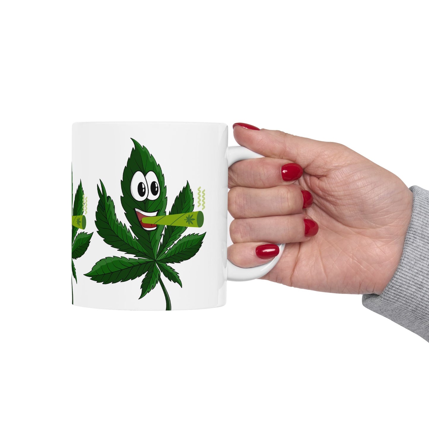 Funny Cannabis Leaf Mug - 11oz Perfect for Stoners & Gifting