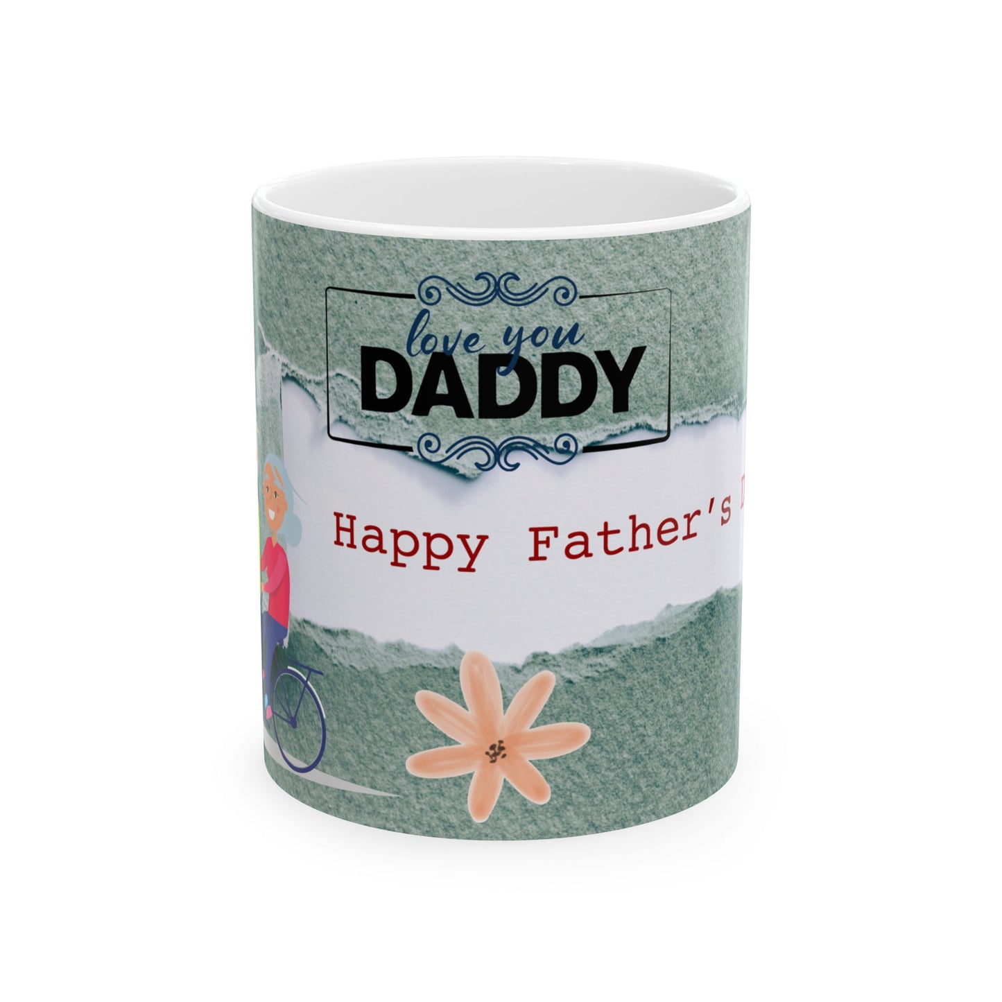 Personalized Father's Day Ceramic Mug - 'Love You Daddy' Design