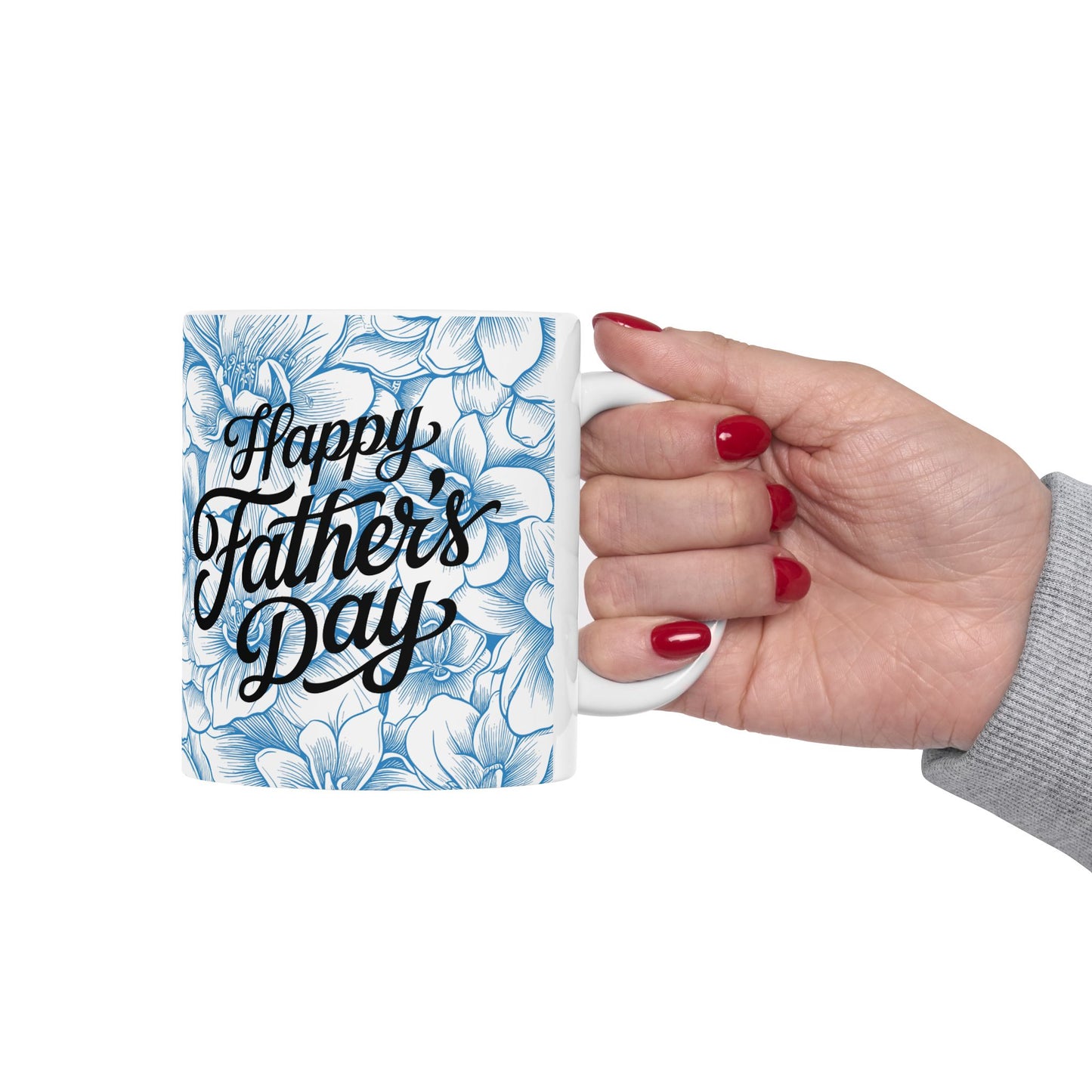 Floral Father's Day Ceramic Mug - Happy Father's Day Gift
