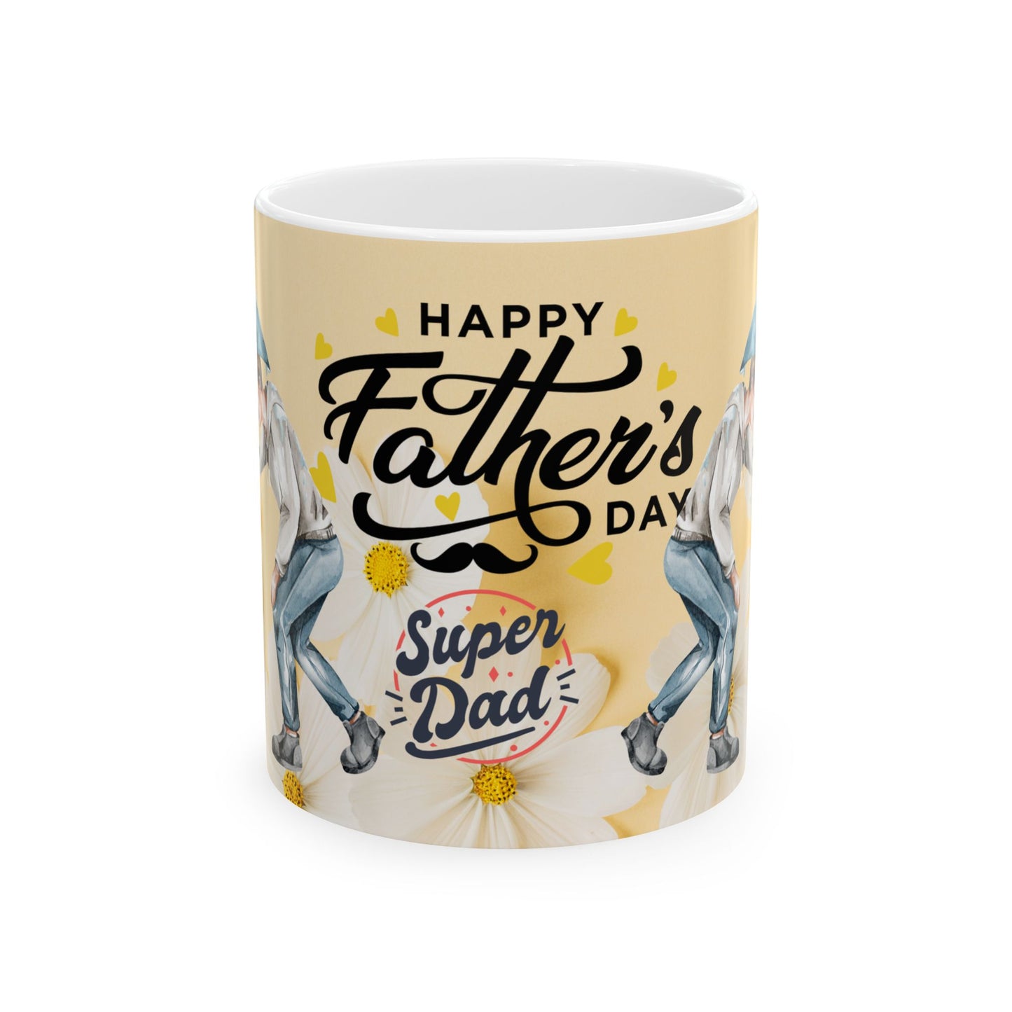Happy Father's Day Mug - Super Dad Ceramic Coffee Mug