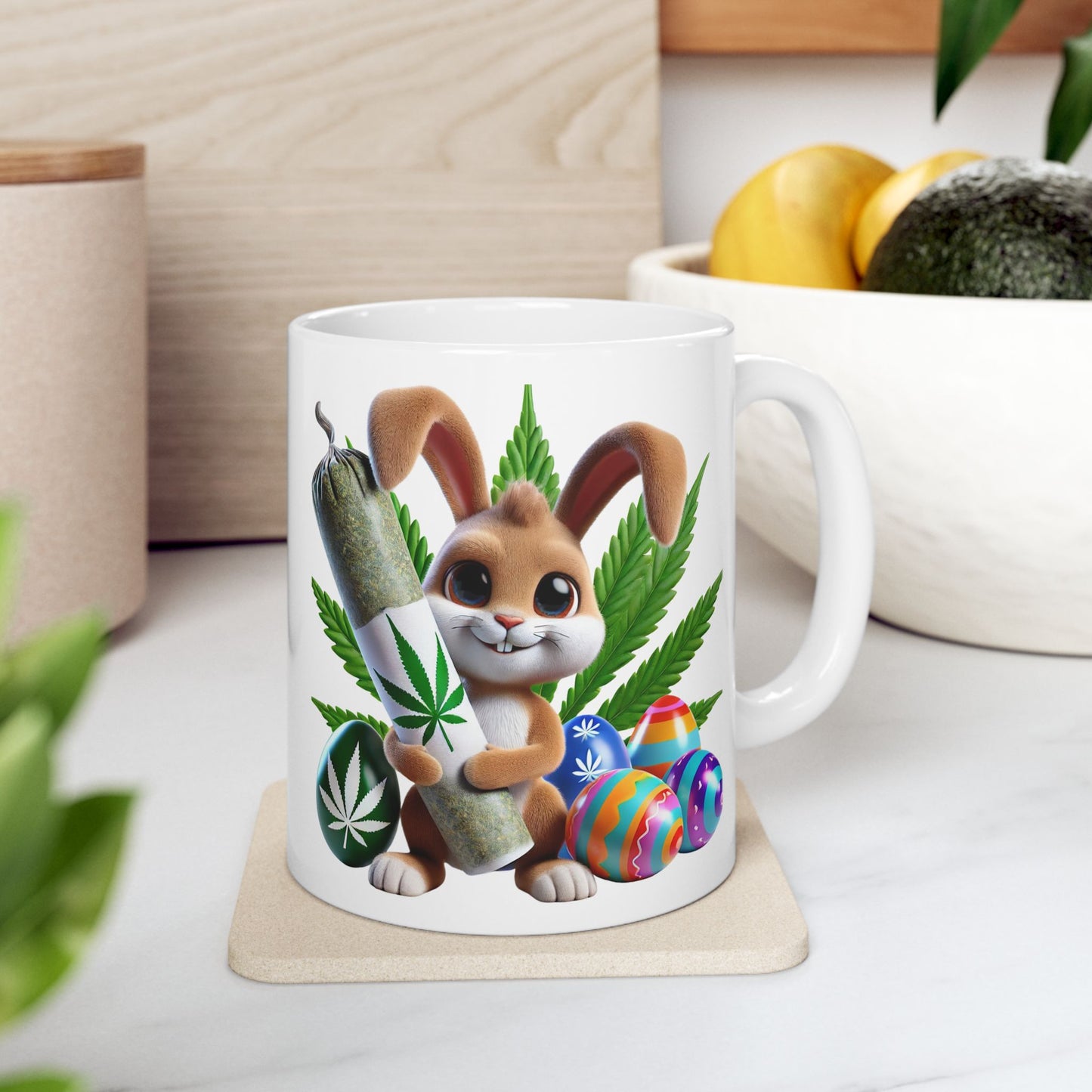 Colorful Cannabis-Inspired Ceramic Mug - Perfect for Stoners and Chill Vibes