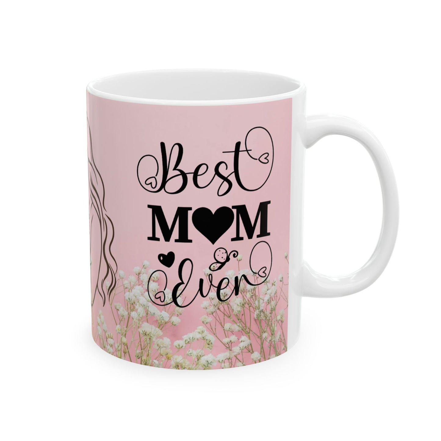 Mom & Daughter Floral Ceramic Mug - Perfect Gift for Mother's Day and Special Moments