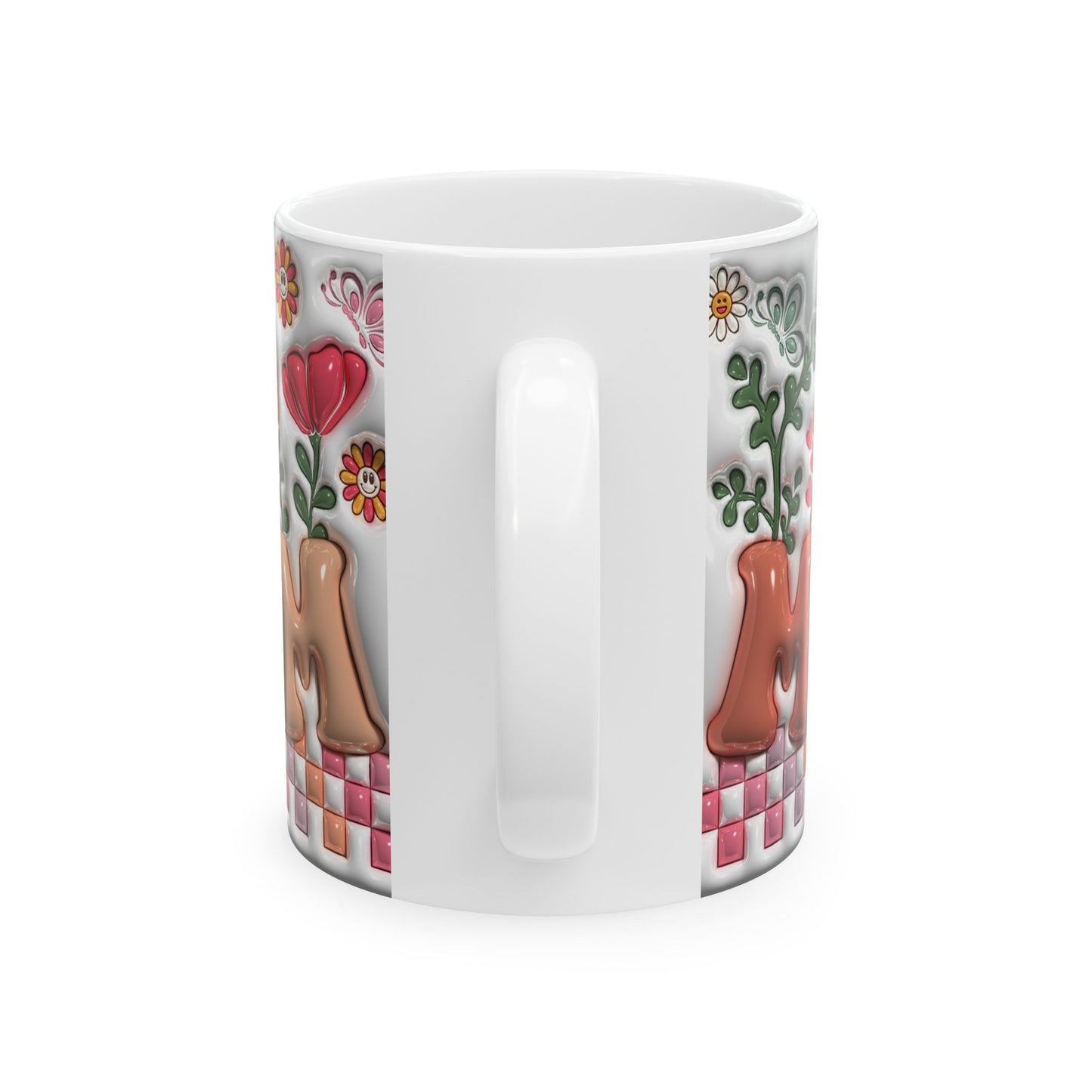 Personalized Floral Initial Ceramic Mug - Perfect Gift for Moms