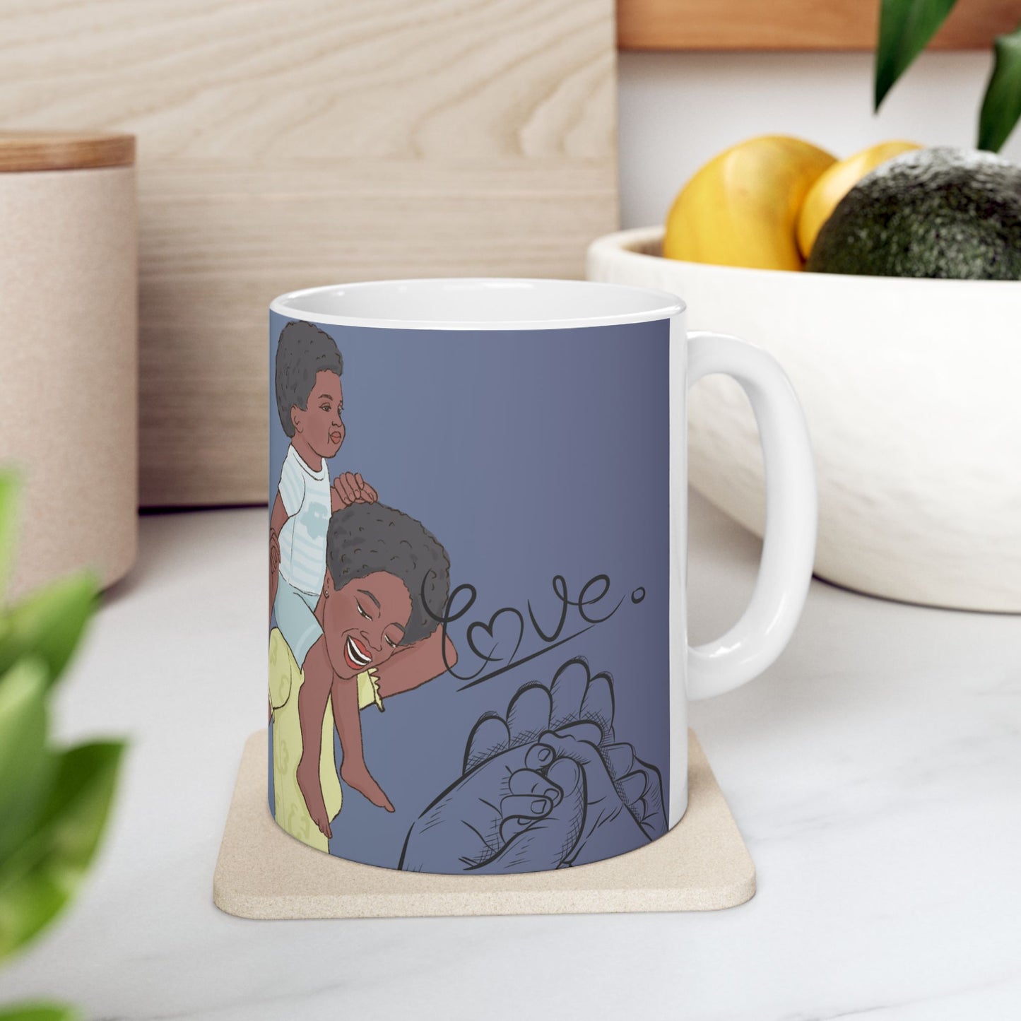 Floral Mother's Day Ceramic Mug | 11oz Heartwarming Mom & Child Design