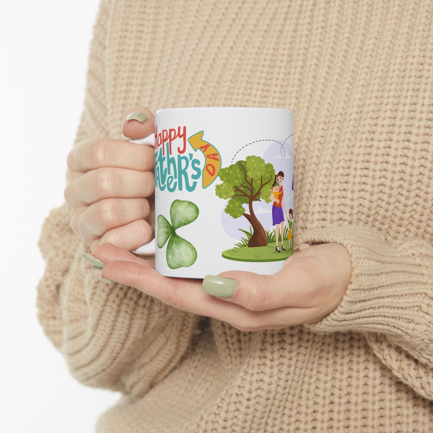 Family Fun Ceramic Mug - Celebrate Special Moments with Colorful Design