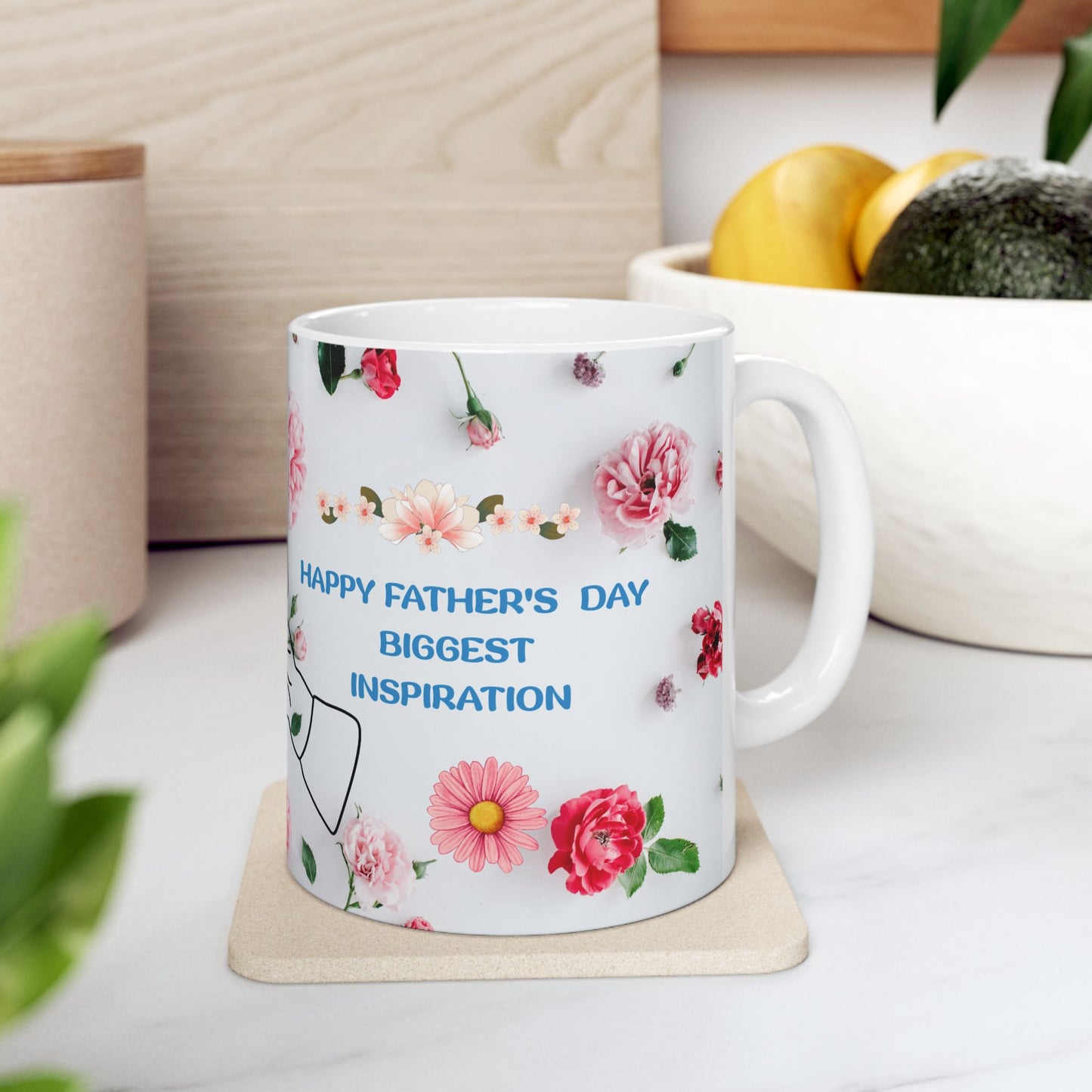 Floral Mother's Day Ceramic Mug - Perfect Gift for Mom