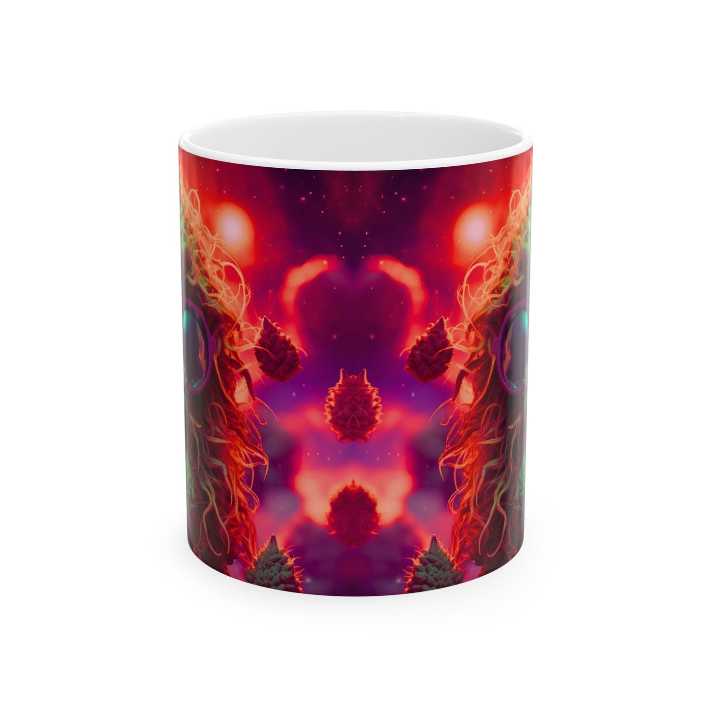 Psychedelic Cat Ceramic Mug - 11oz