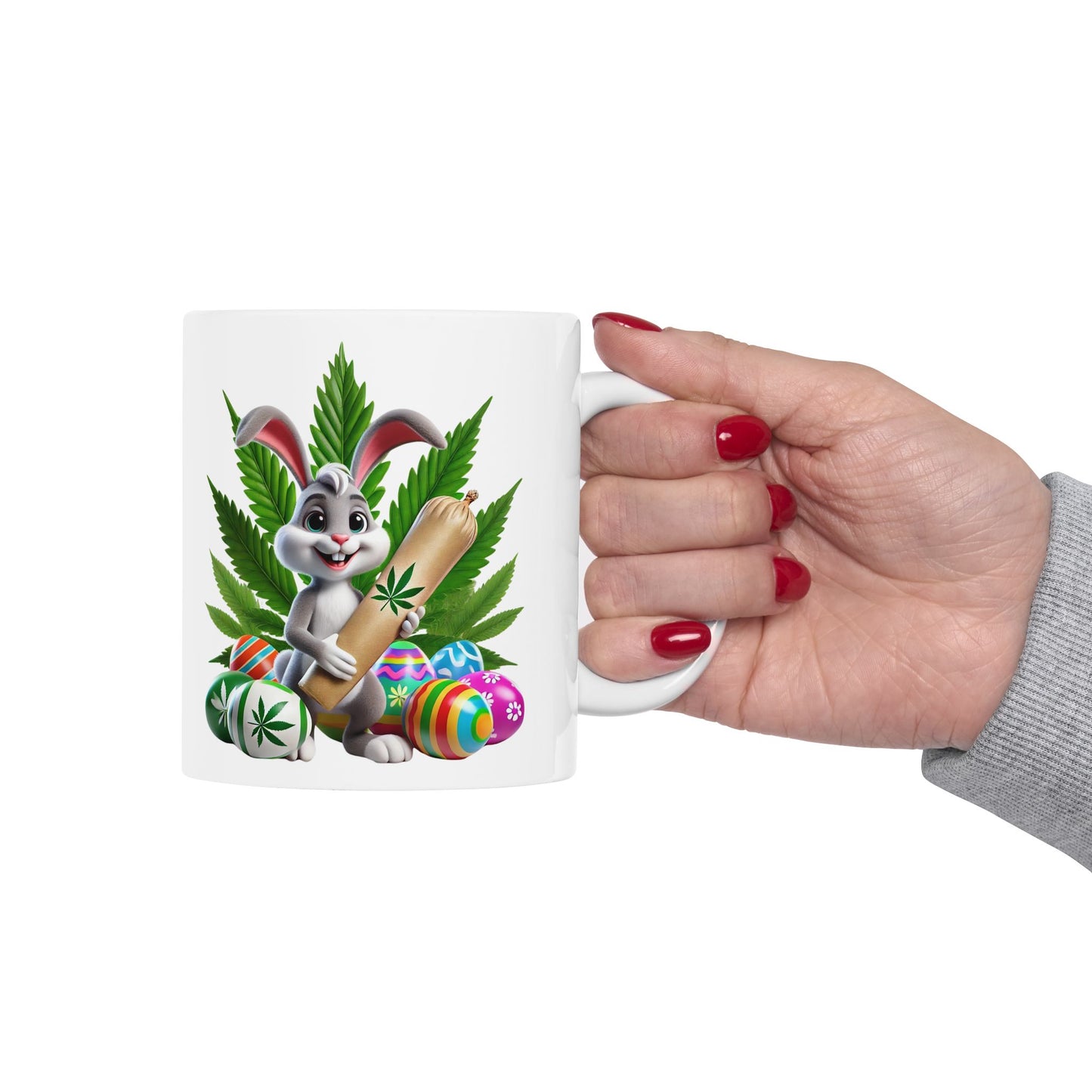 Colorful Cannabis-Themed Ceramic Mug - Perfect for Celebrations