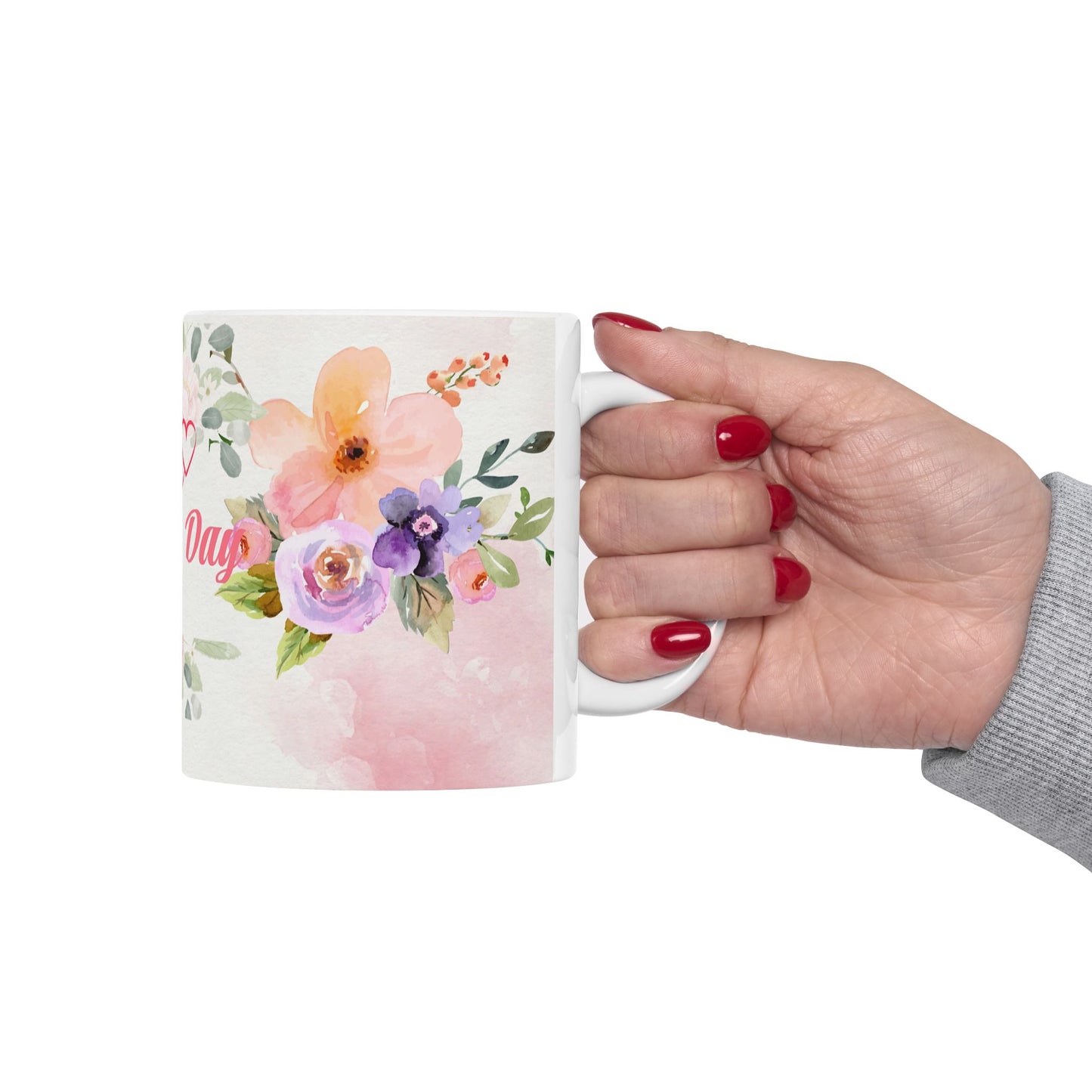 Happy Mother's Day Floral Ceramic Mug - Perfect Gift for Moms