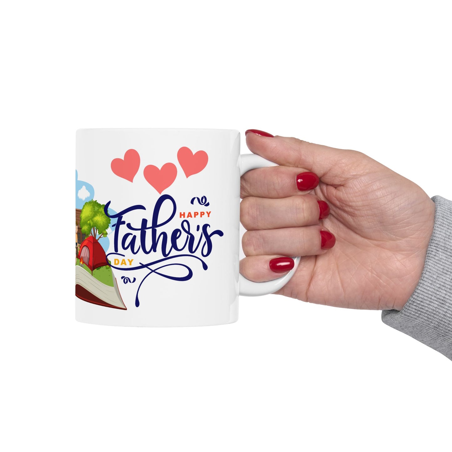 Happy Family Adventure Ceramic Mug - Perfect Gift for Family Gatherings & Celebrations
