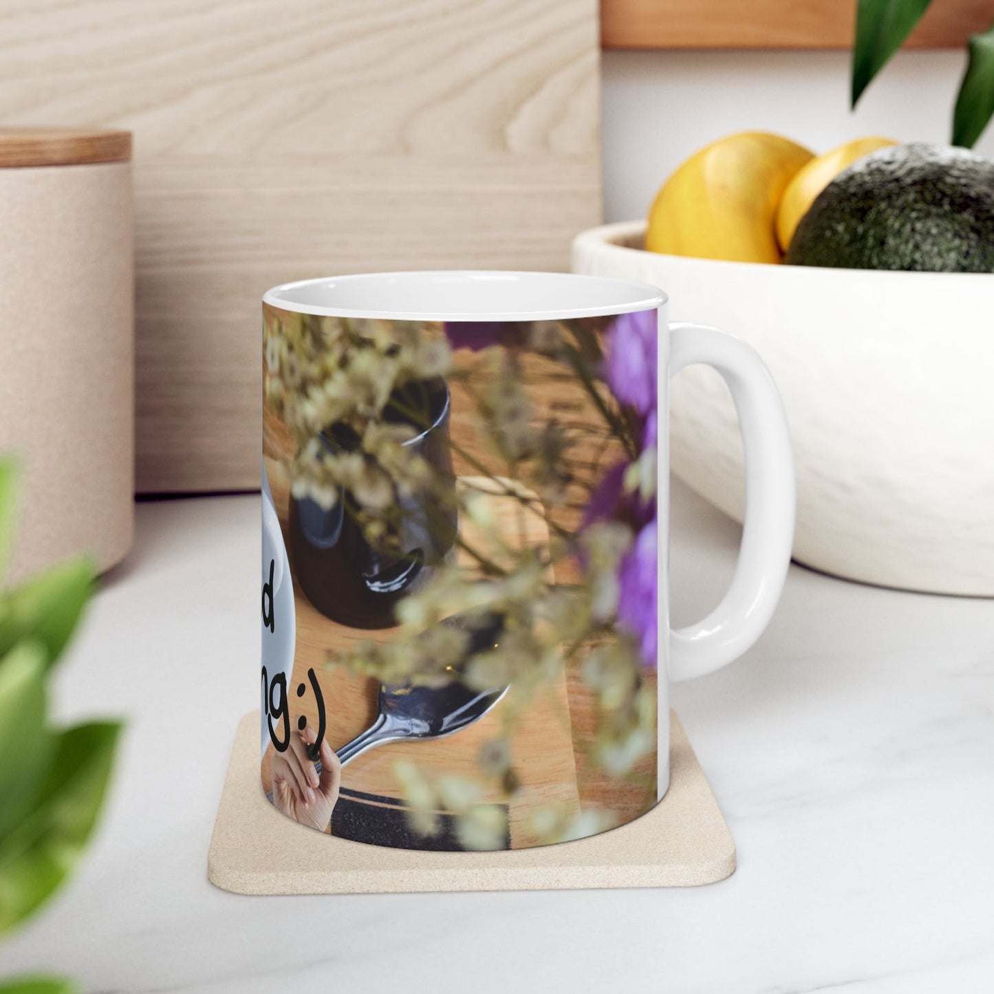Good Morning Ceramic Mug - 11oz Coffee Cup for Daily Inspiration