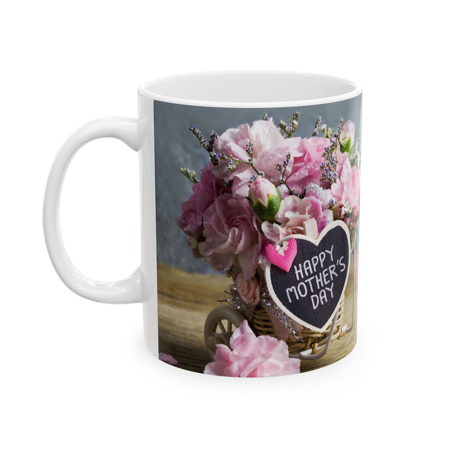 Happy Mother's Day Floral Ceramic Mug - Perfect Gift for Mom