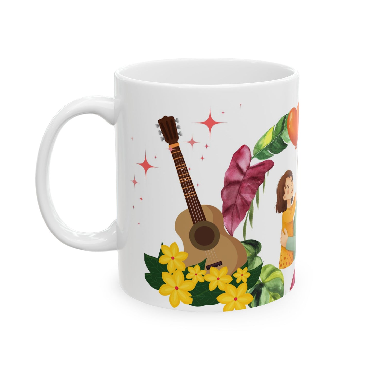 Happy Mother's Day Ceramic Mug - Floral Design, Perfect Gift for Mom