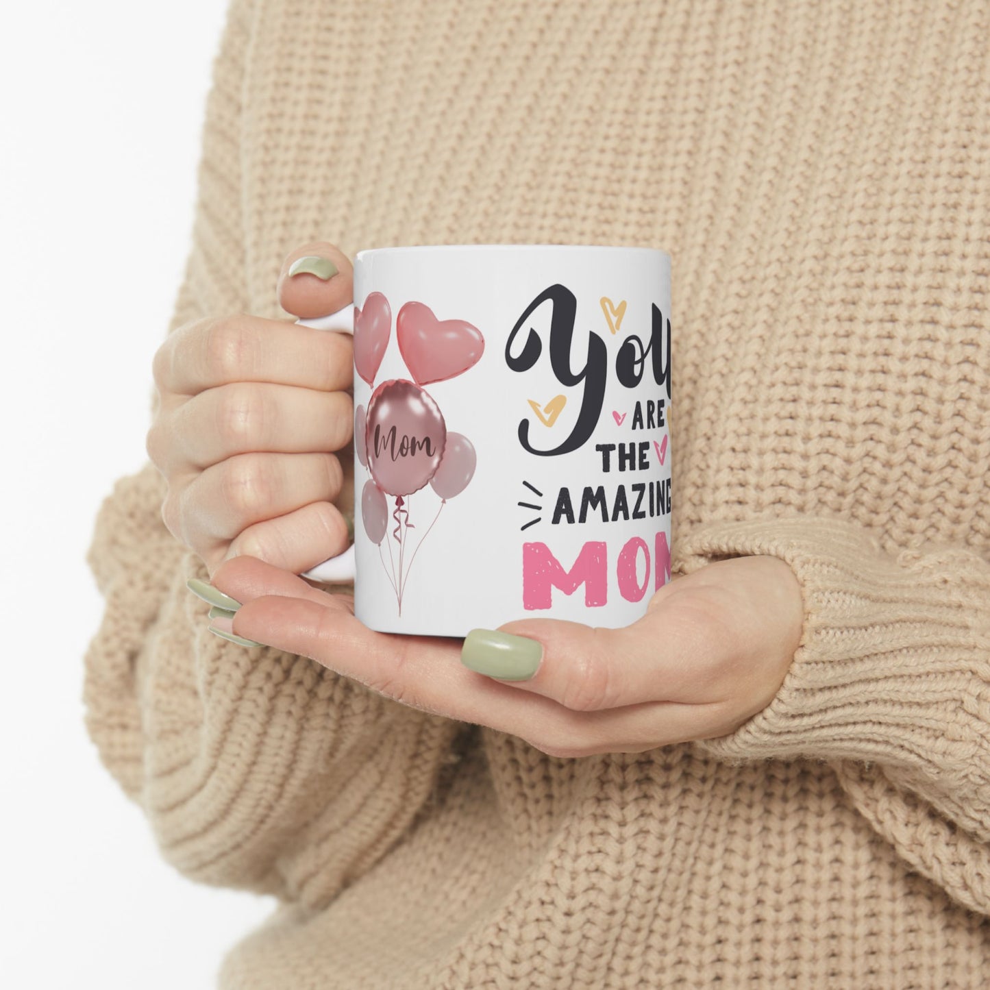 Amazing Mom Ceramic Mug - Heartwarming Gift for Mother's Day & Special Occasions