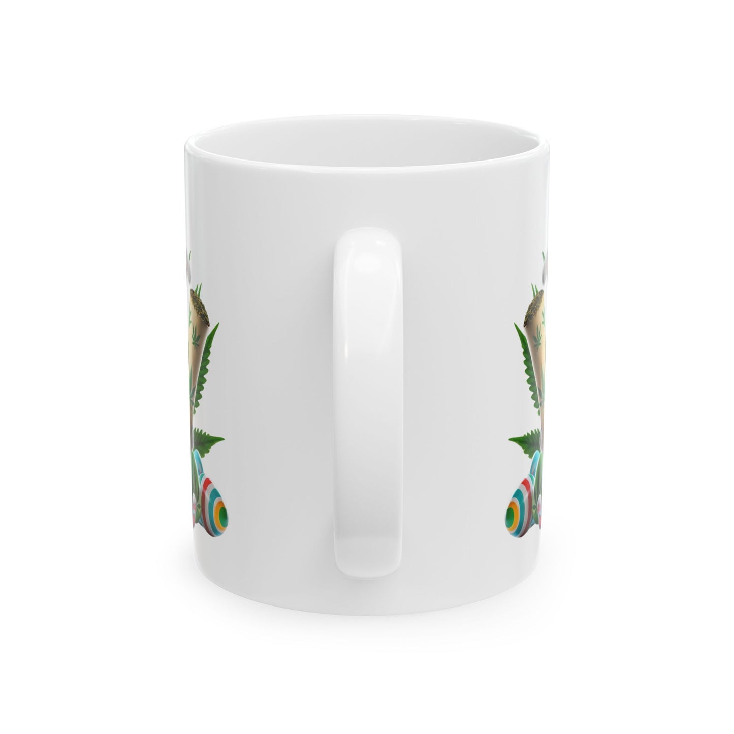 Colorful Cannabis-Themed Ceramic Mug - 11oz