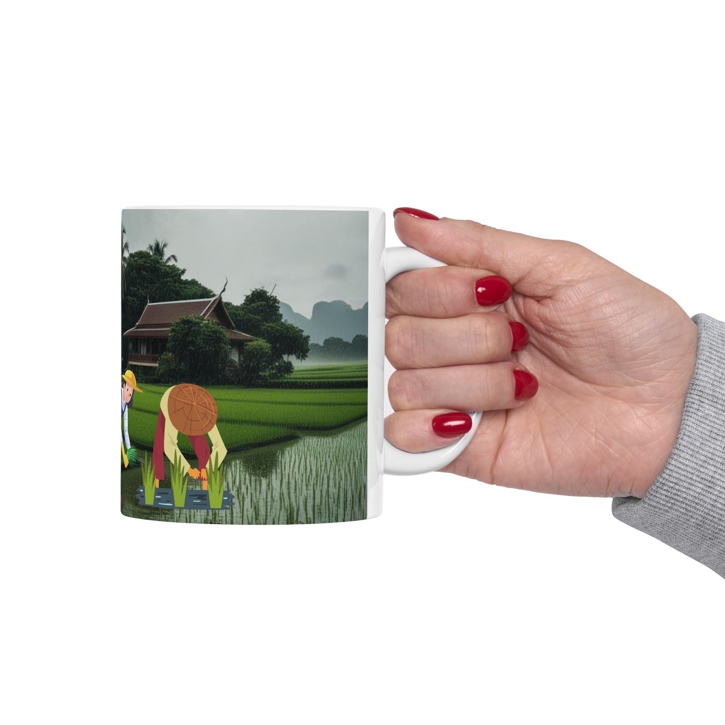 Have a Nice Day Ceramic Mug – 11oz Coffee Cup for Nature Lovers