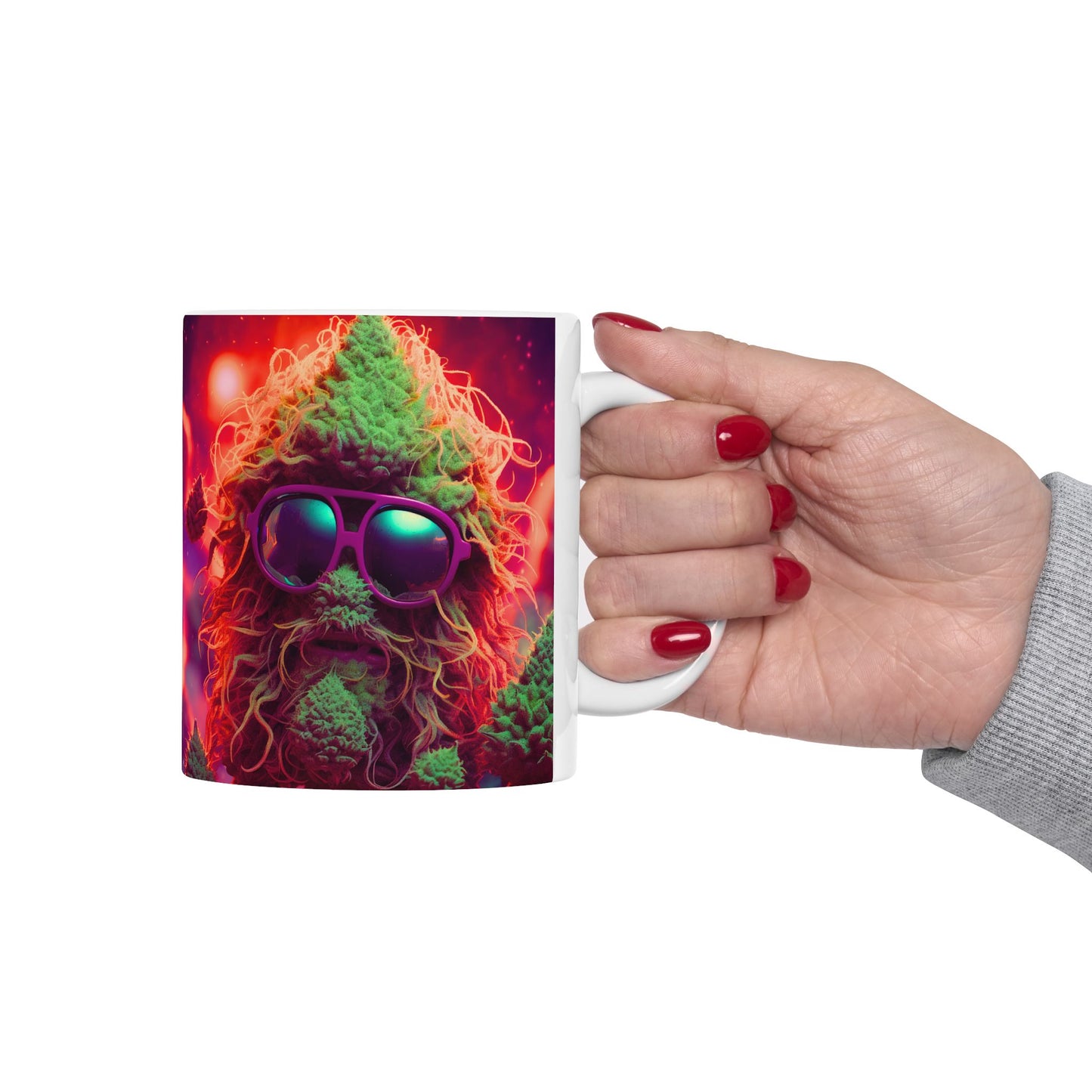 Psychedelic Cat Ceramic Mug - 11oz