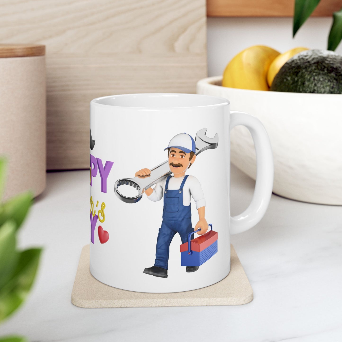 Happy Father's Day Ceramic Mug - Perfect Gift for Dads