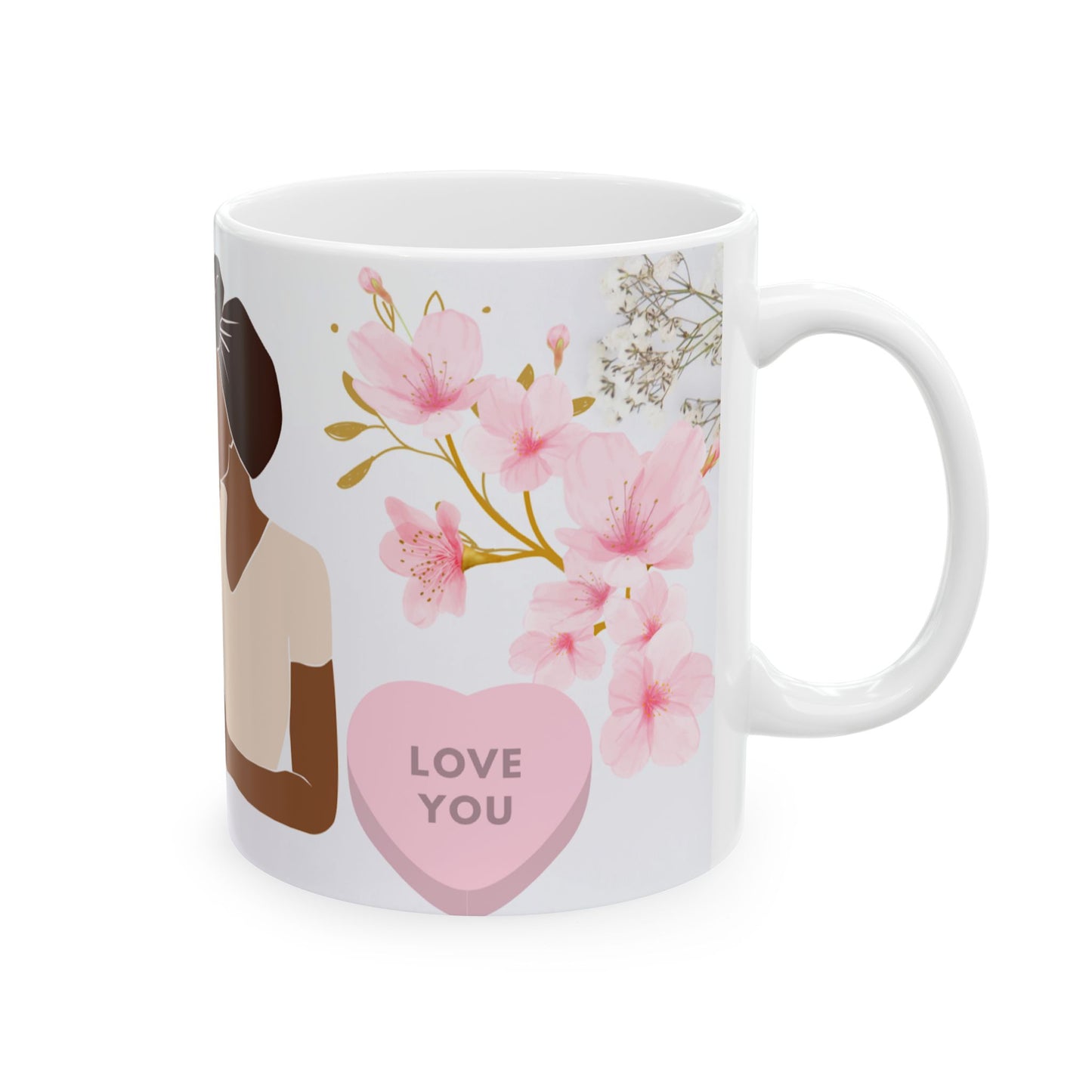Happy Mother's Day Ceramic Mug - Floral Design for Mom