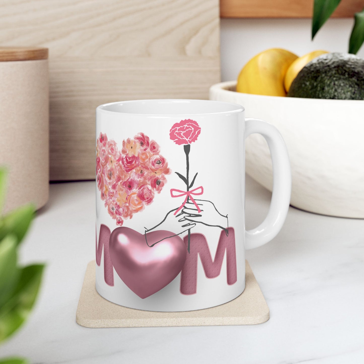 Heartfelt Mom Ceramic Mug - Perfect Gift for Mother's Day