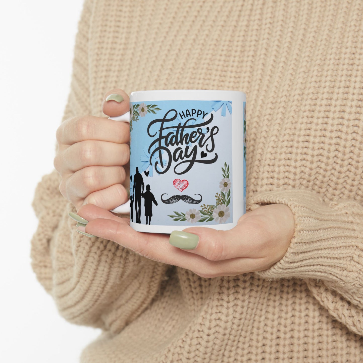 Happy Father's Day Ceramic Mug - Inspirational Gift for Dads
