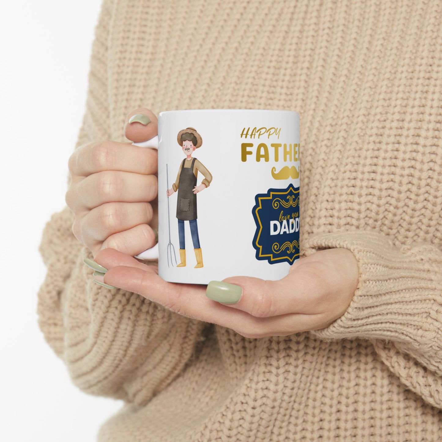 Happy Father's Day Ceramic Mug - Love You Daddy Design