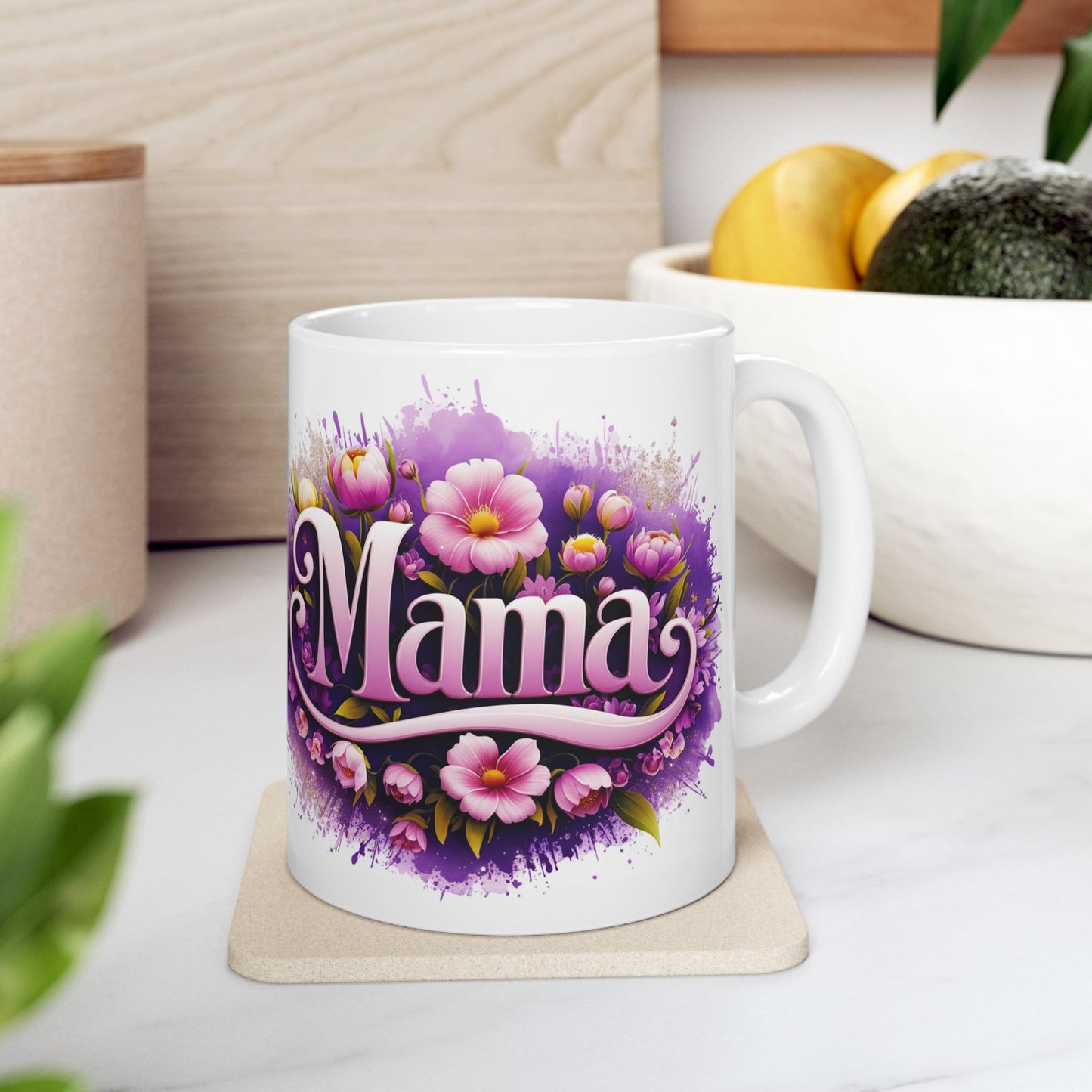Floral Mama Ceramic Mug - Perfect Gift for Mother's Day, Birthdays, or Just Because