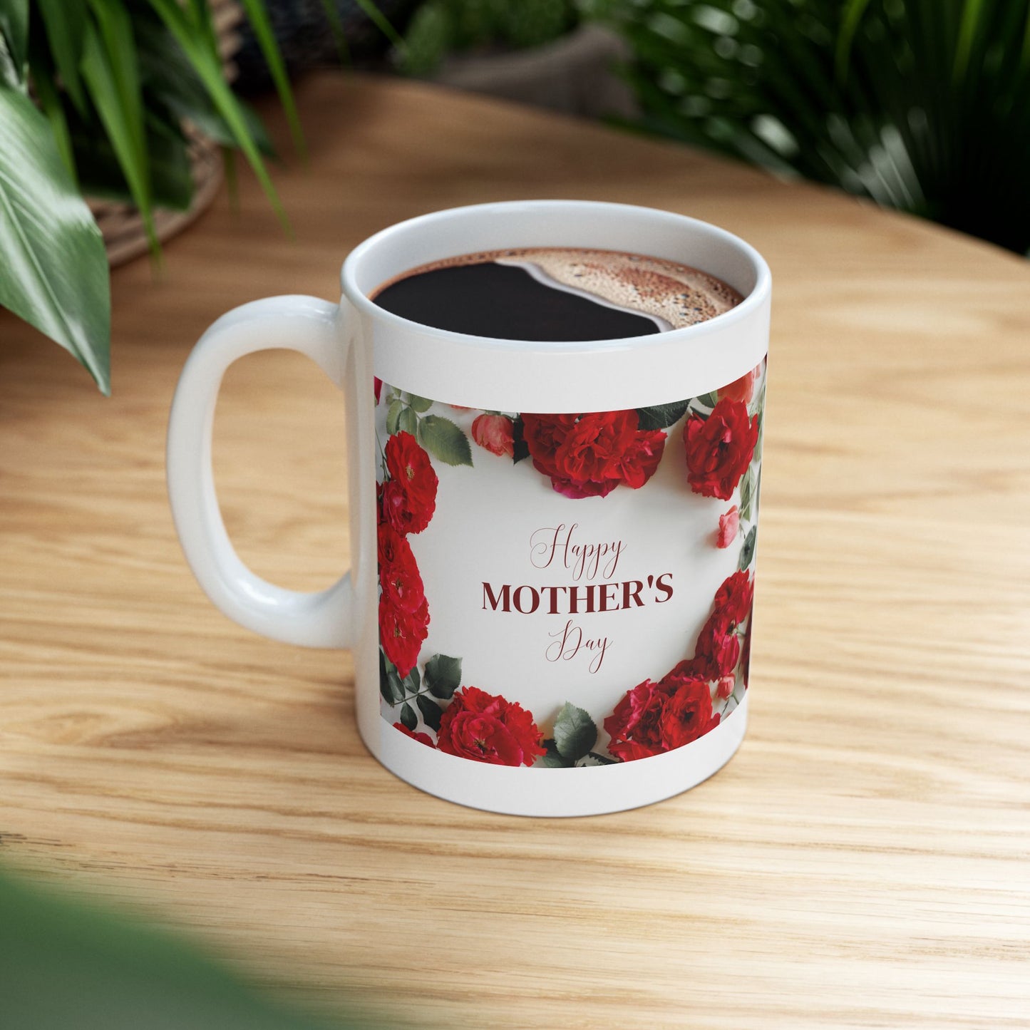 Floral Mother's Day Ceramic Mug Perfect Gift for Mom