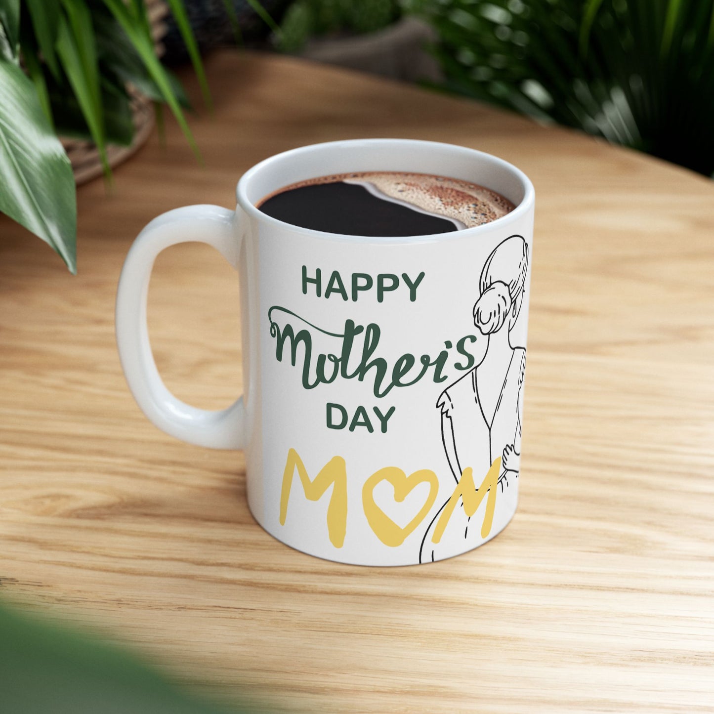 Mother's Day Ceramic Mug - Heartwarming Floral Design