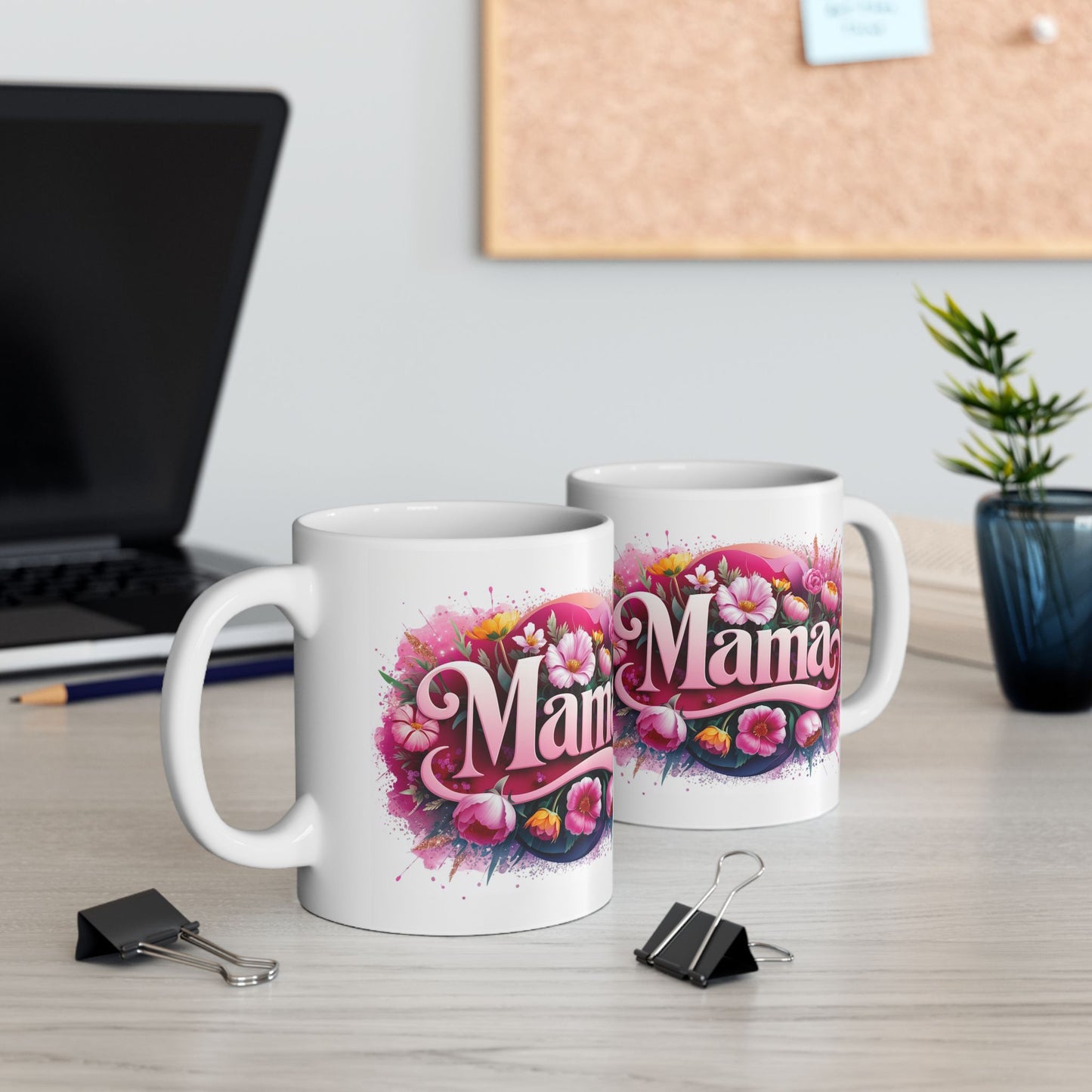 Floral Mama Ceramic Mug - Perfect Gift for Mother's Day, Birthdays & Family Celebrations