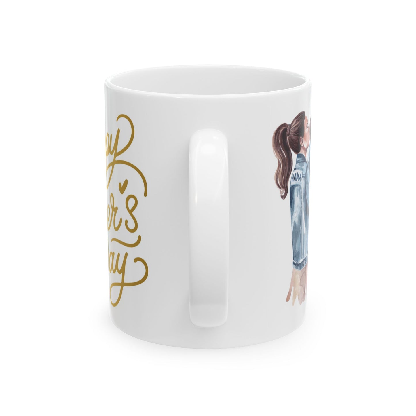 Happy Mother's Day Ceramic Mug - Cute Floral Design for Moms