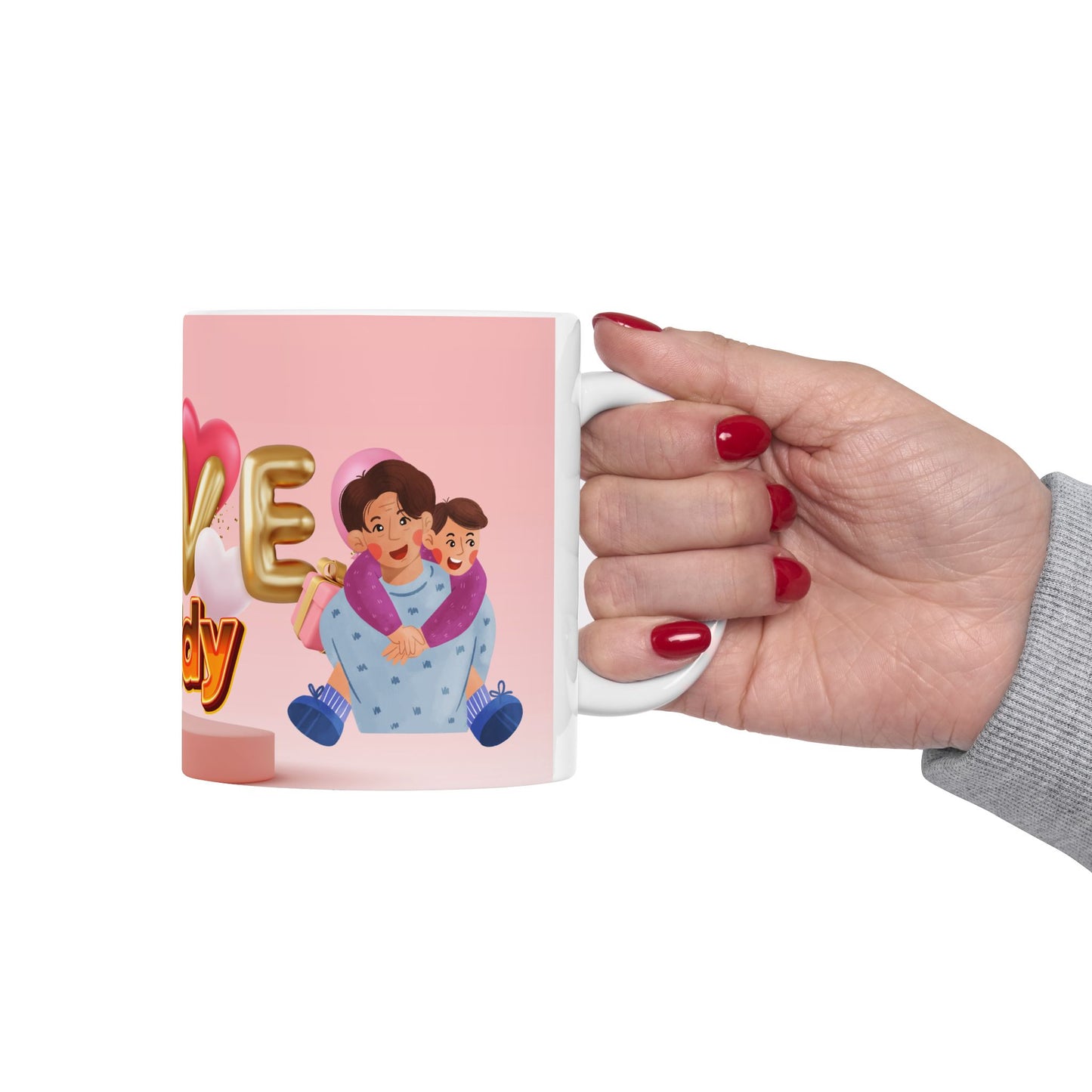 Love for Daddy Ceramic Mug - Cute Gift for Father's Day & Celebrations