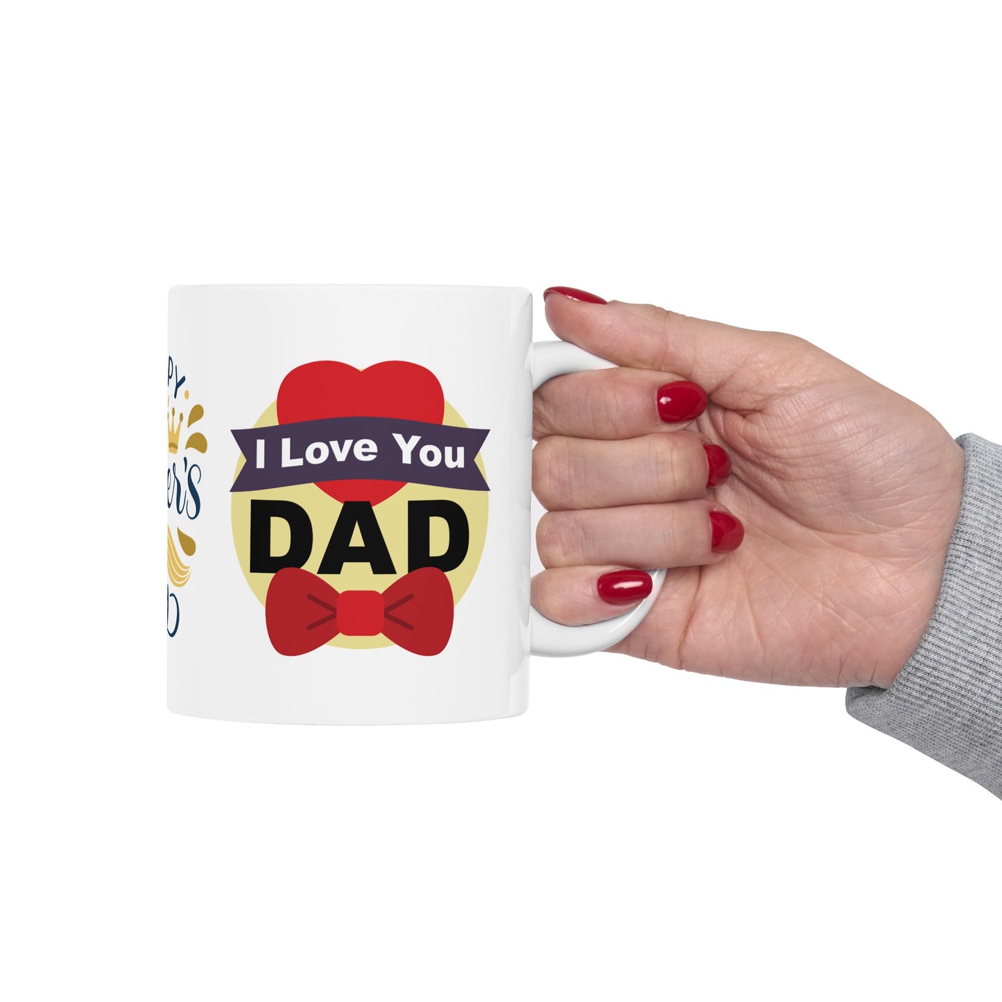 Father's Day Ceramic Mug - I Love You Dad - Perfect Gift for Dads