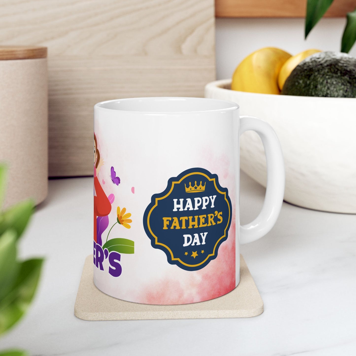 Personalized Father's Day Ceramic Mug Family Love Gift