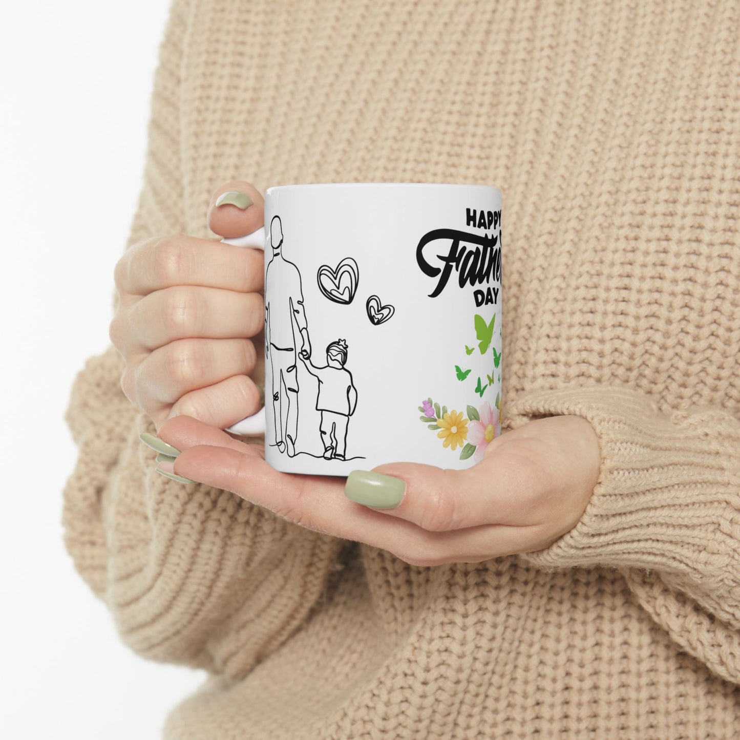 Happy Father's Day Ceramic Mug - Perfect Gift for Dad