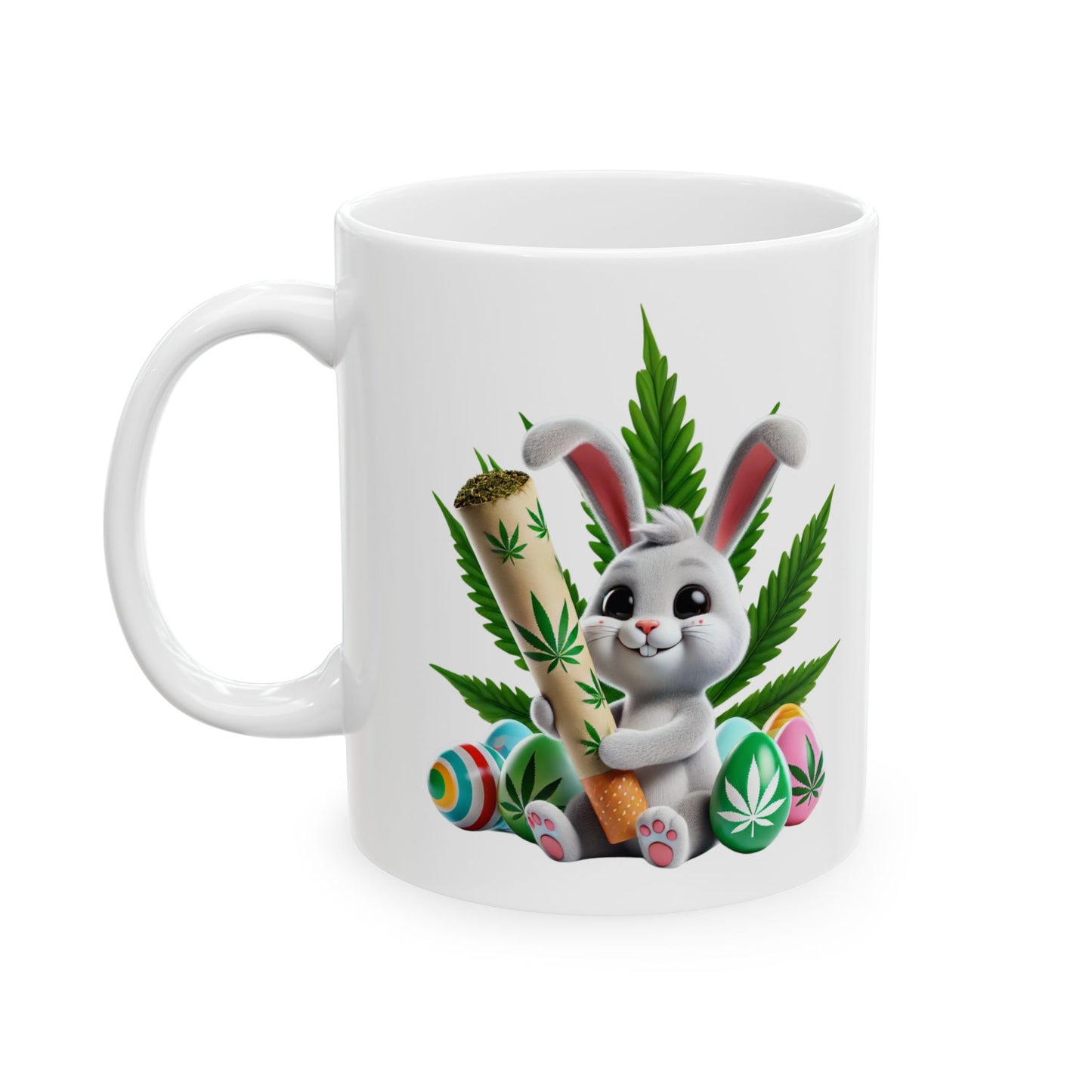 Colorful Cannabis-Themed Ceramic Mug - 11oz