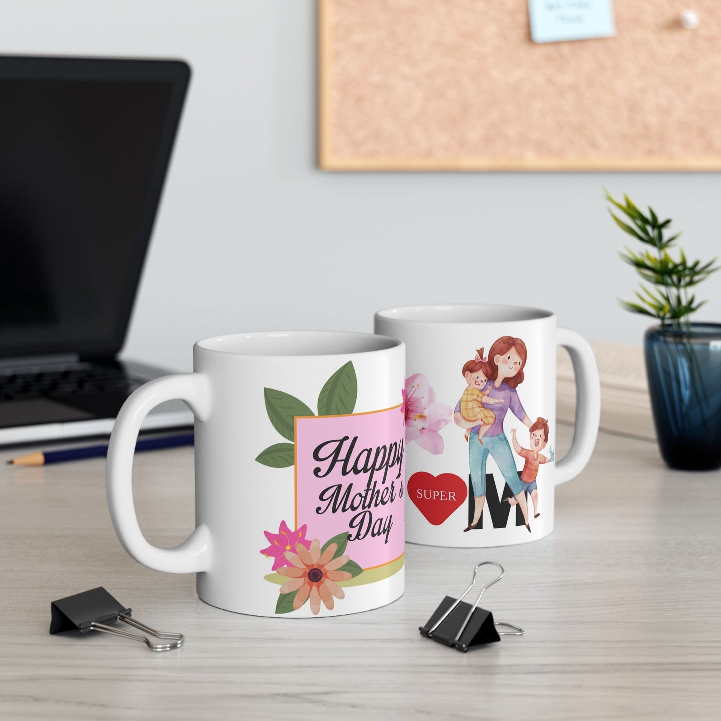 Happy Mother’s Day Ceramic Mug - Super Mom Design 11oz