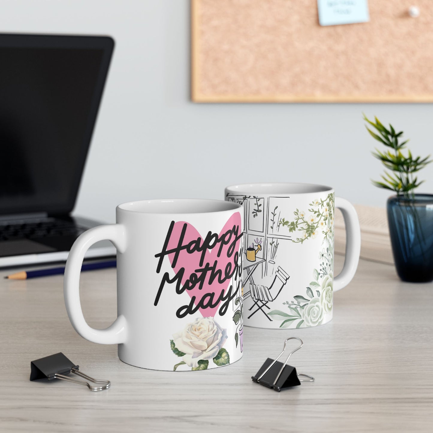 Floral Friendship Ceramic Mug - Perfect Gift for Tea & Coffee Lovers