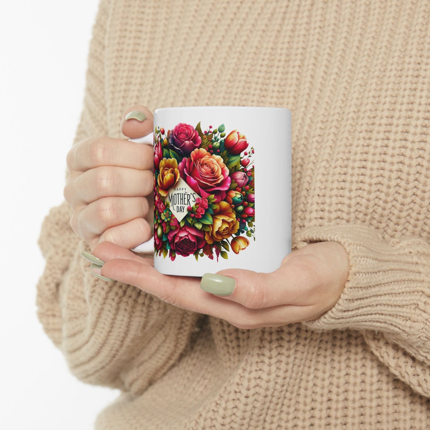 Vibrant Floral Ceramic Mug - Perfect Gift for Mother’s Day & Everyday Enjoyment