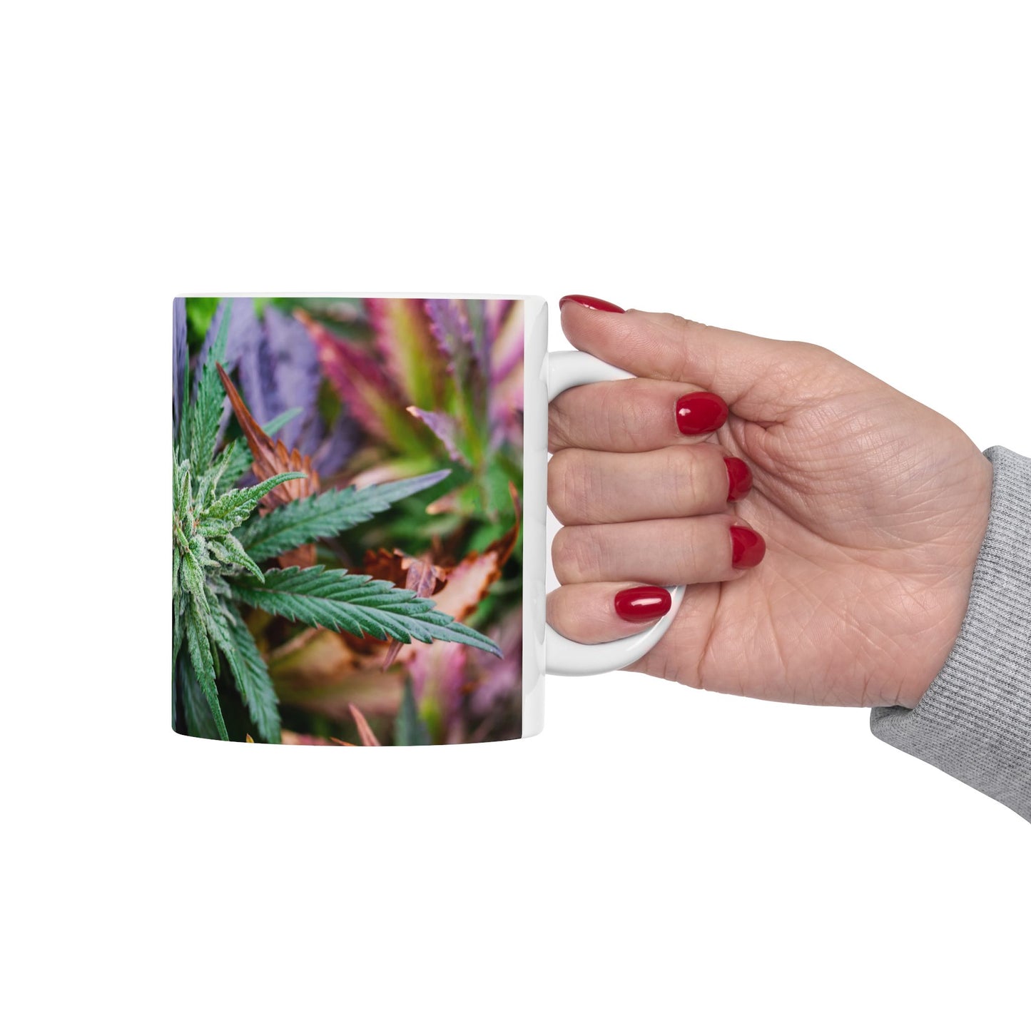 Cannabis Leaf Ceramic Mug - 11oz Perfect Gift for Cannabis Enthusiasts