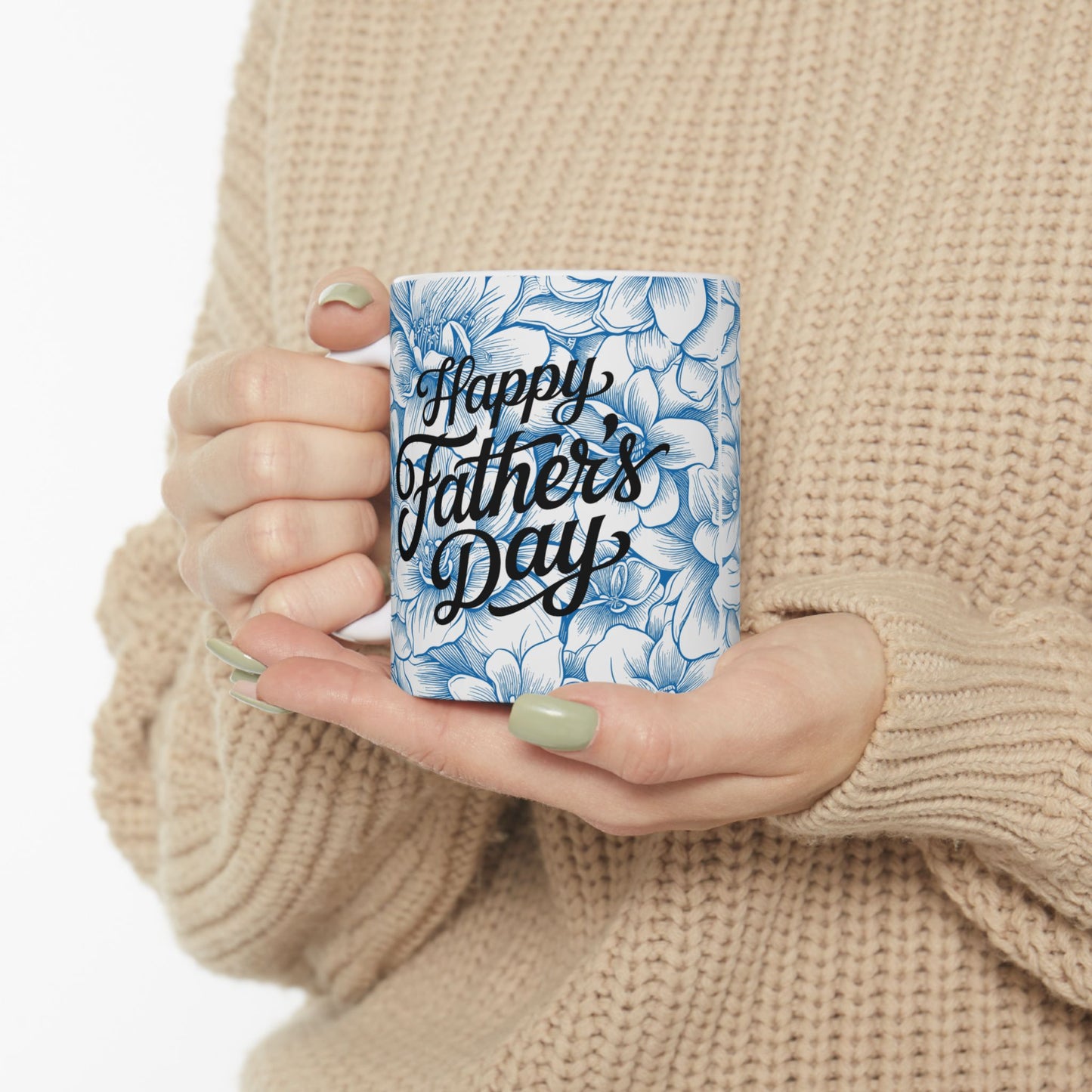 Floral Father's Day Ceramic Mug - Happy Father's Day Gift