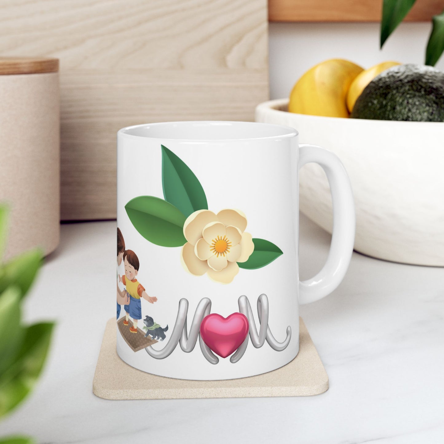 Happy Mother's Day Floral Ceramic Mug - Perfect Gift for Moms