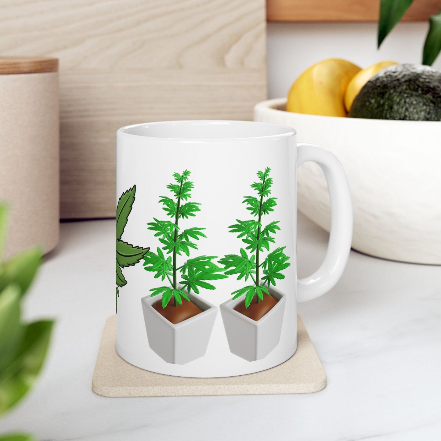 Funny Cannabis Themed Ceramic Mug - 11oz